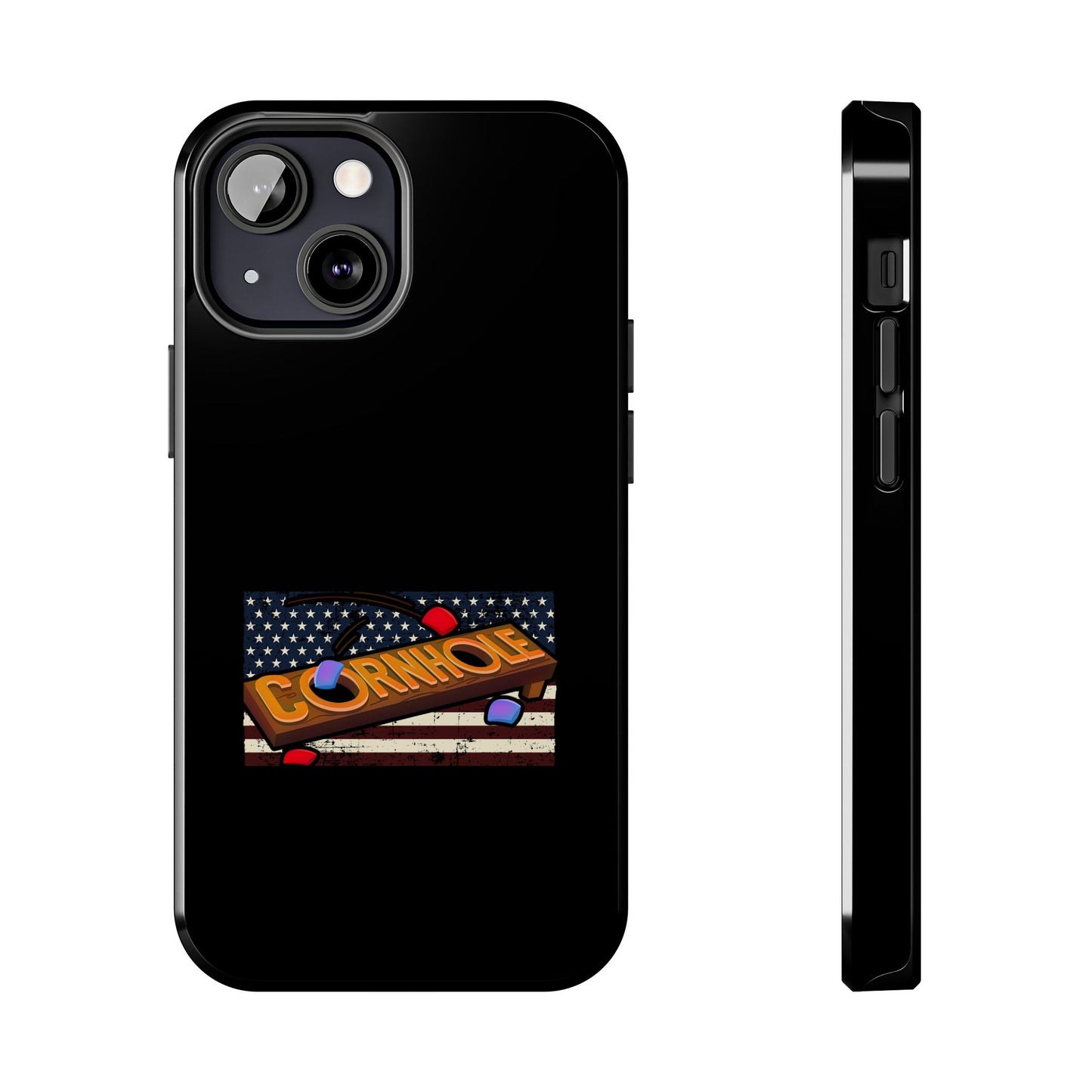 American Flag Cornhole - Rex Valentine Design - Tough Phone Case