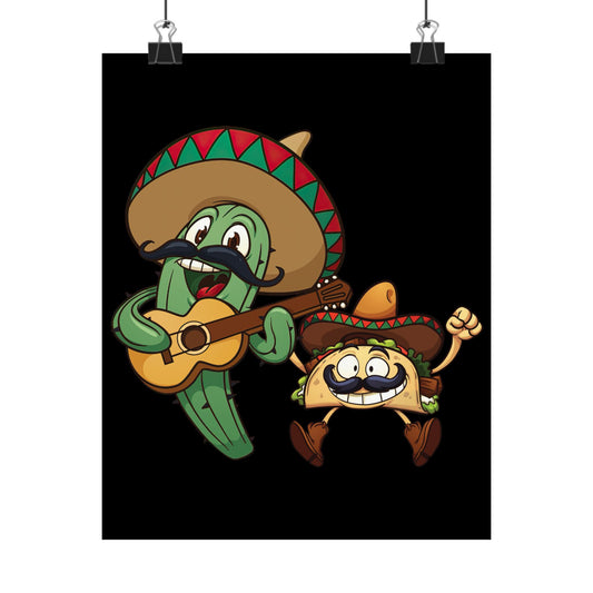 Guitar Mexico Fiesta Cactus Guitarist Sombrero Cinco De Mayo - Wall Art