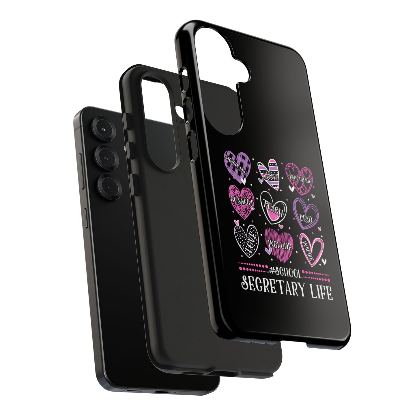 School Secretary Hearts Valentine Valentines Day - Tough Phone Case