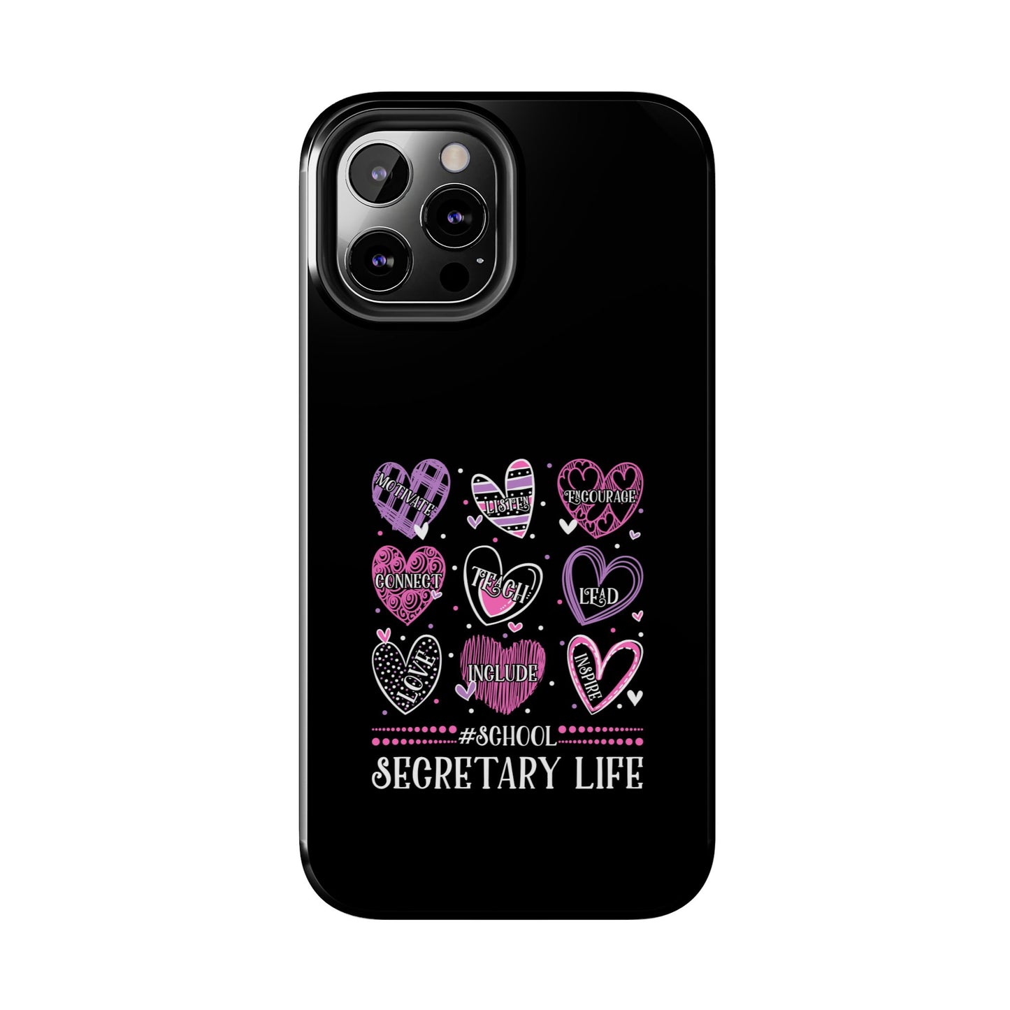 School Secretary Hearts Valentine Valentines Day - Tough Phone Case