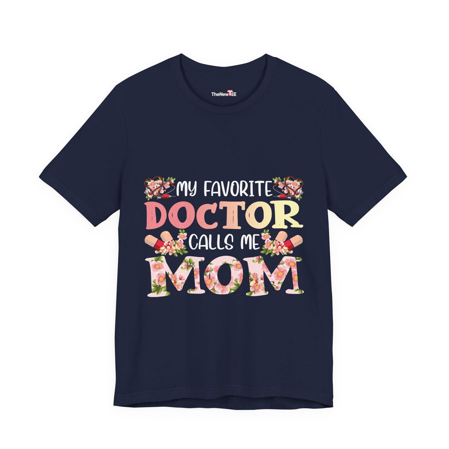 Doctor Mom Floral Healthcare Hero T-shirt