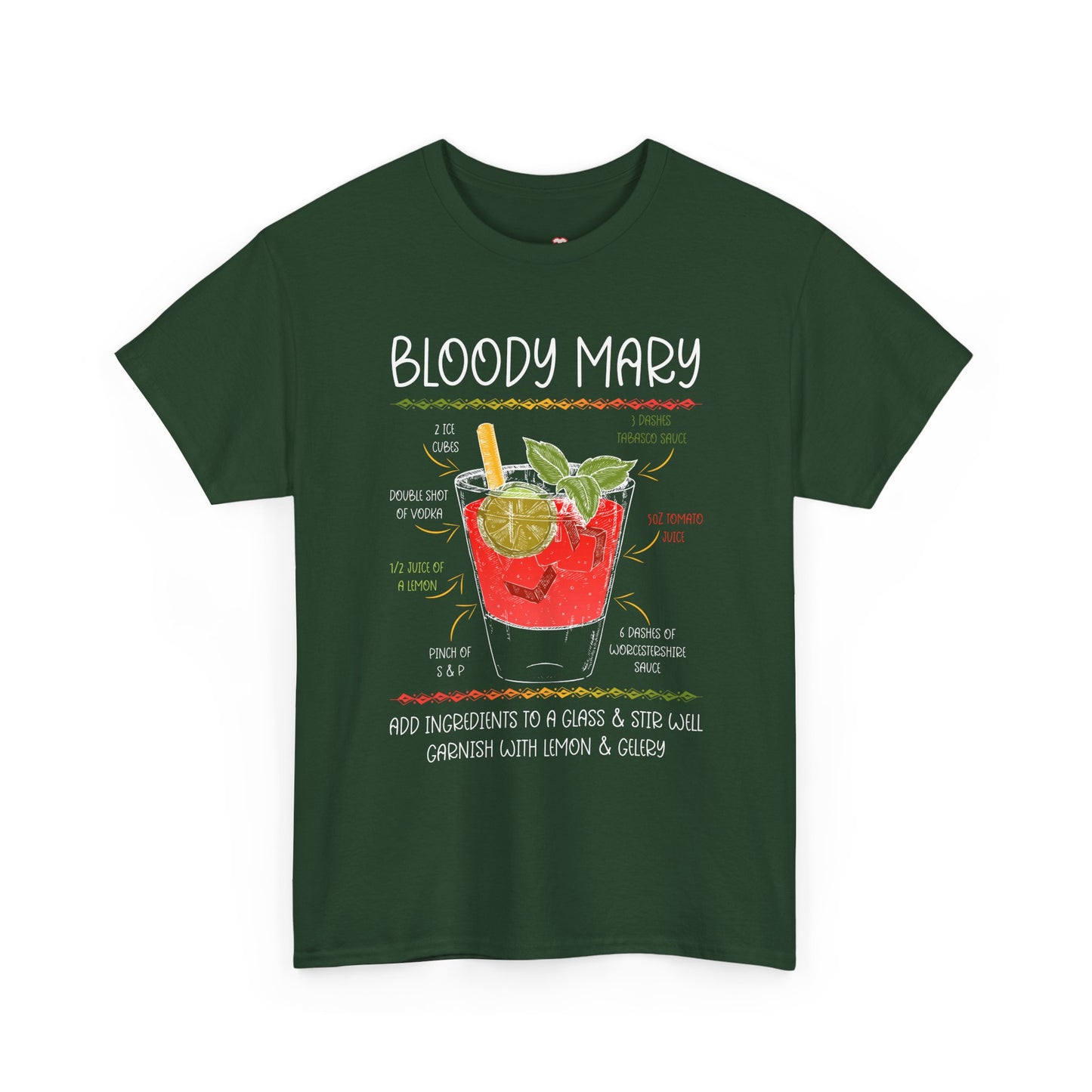 Bloody Mary Recipe Barkeeper Gift Barman - Unisex T-Shirt