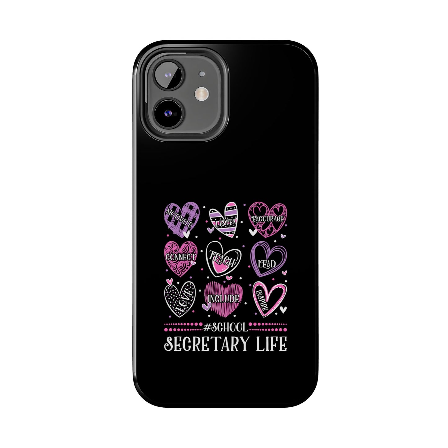 School Secretary Hearts Valentine Valentines Day - Tough Phone Case