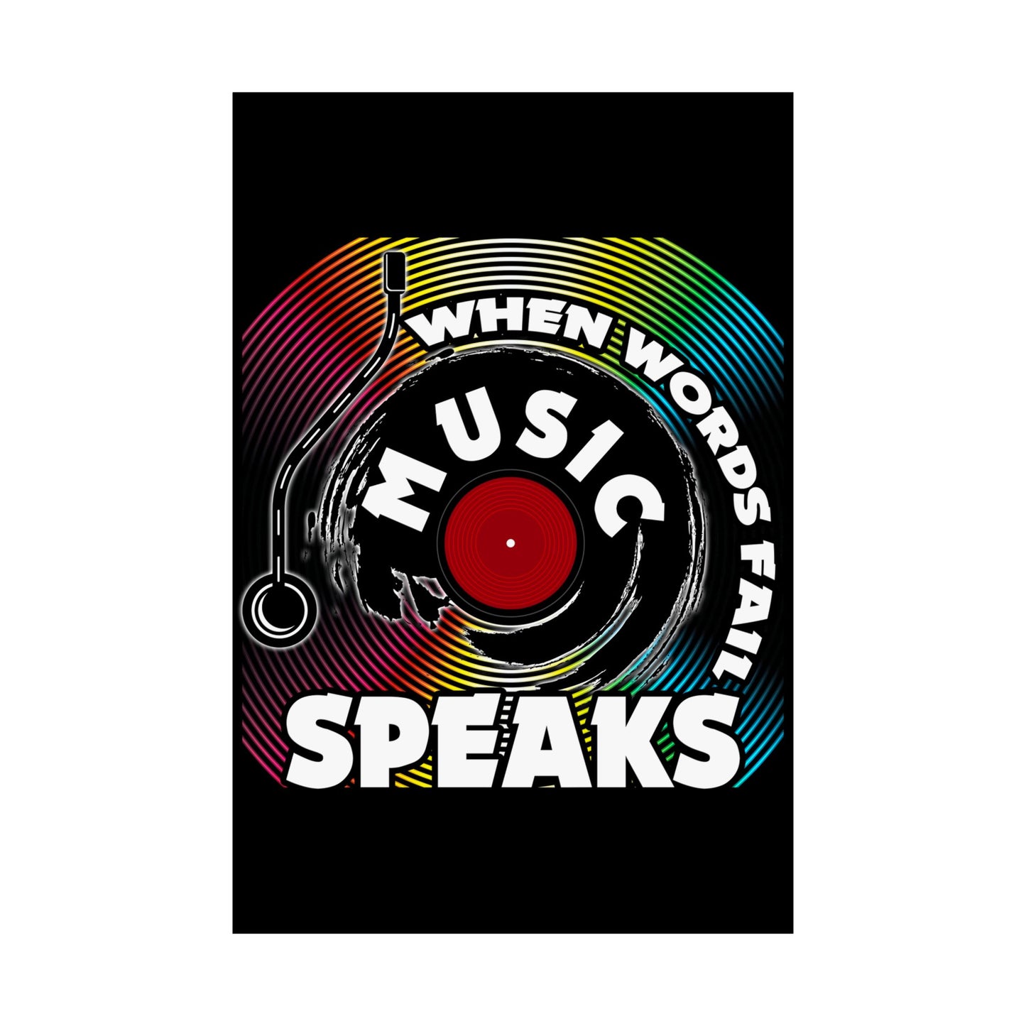 When Words Fail Music Speaks Musician Singer Feeling Song - Wall Art