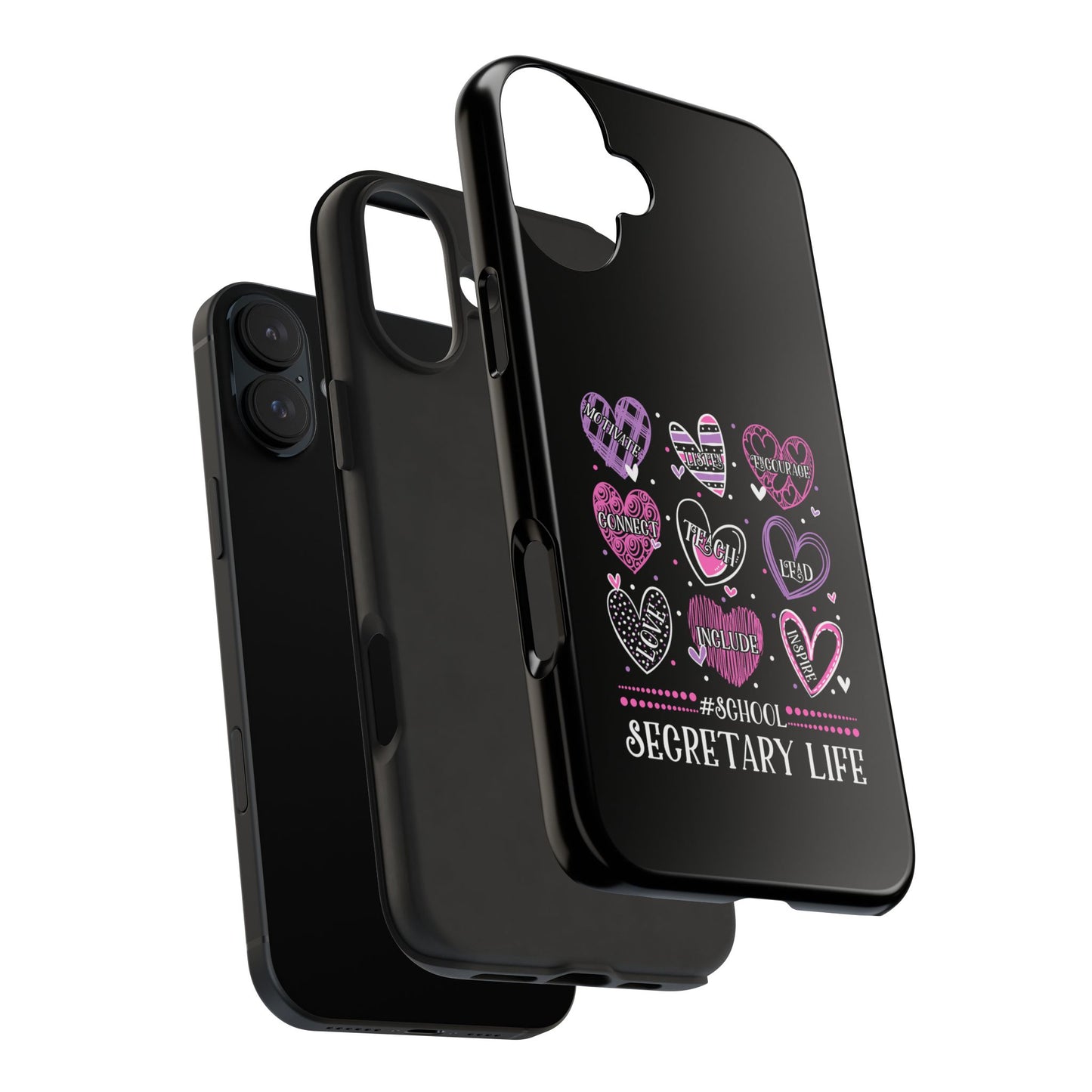 School Secretary Hearts Valentine Valentines Day - Tough Phone Case