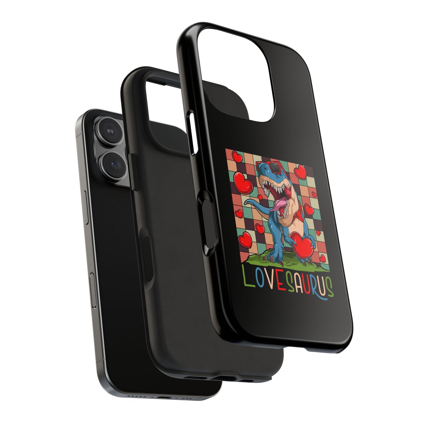 'Lovesaurus' Cute T-Rex Valentine Design - Tough Phone Case