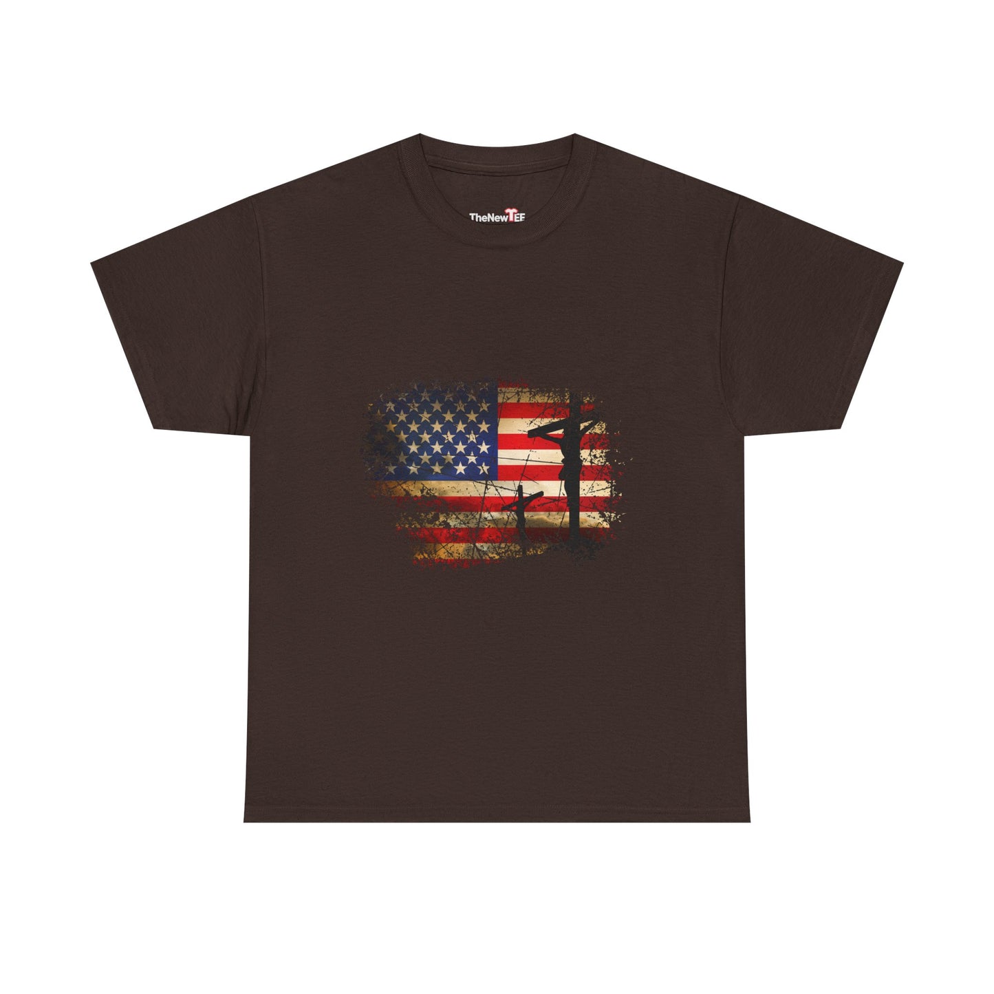 Cross Christ American Flag Pride Hand Christian Lover Gift - Unisex T-Shirt