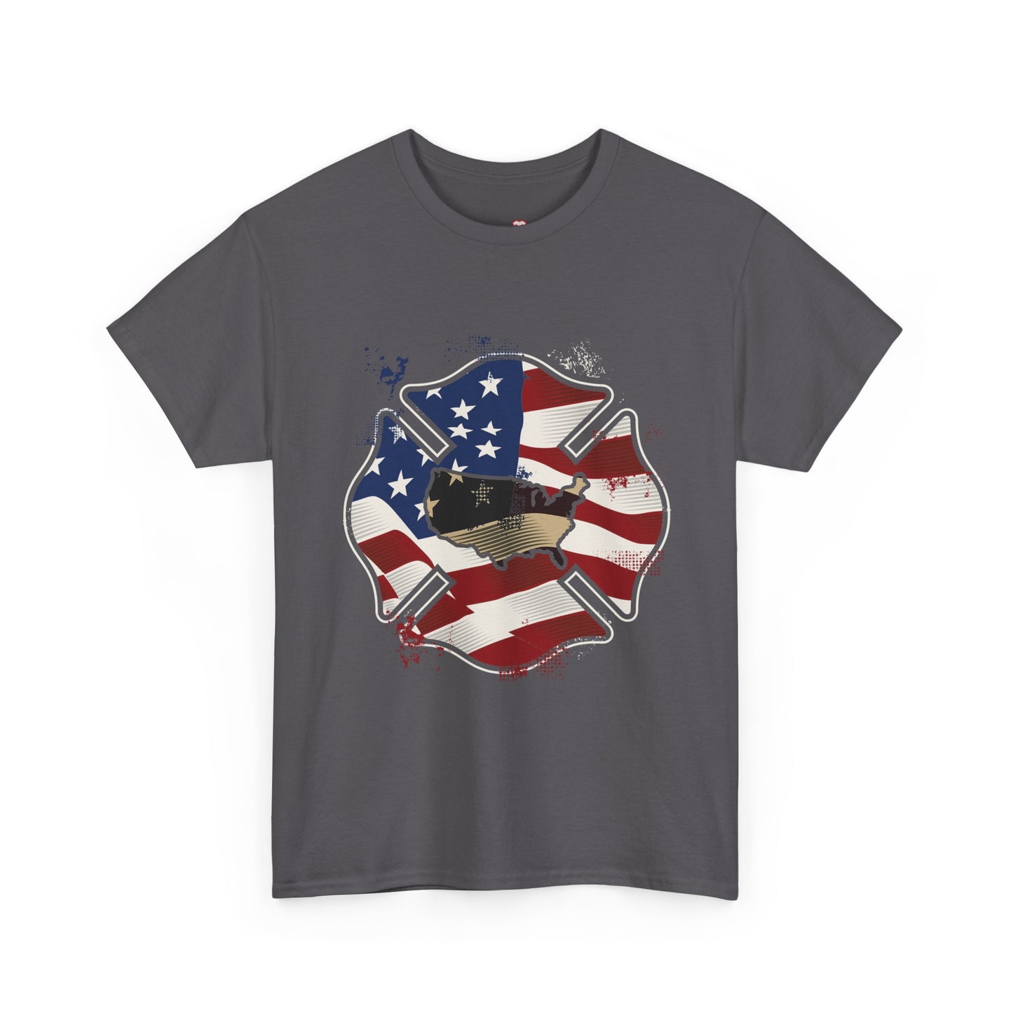 American Flag Firefighter Usa United States Badge - Unisex T-Shirt