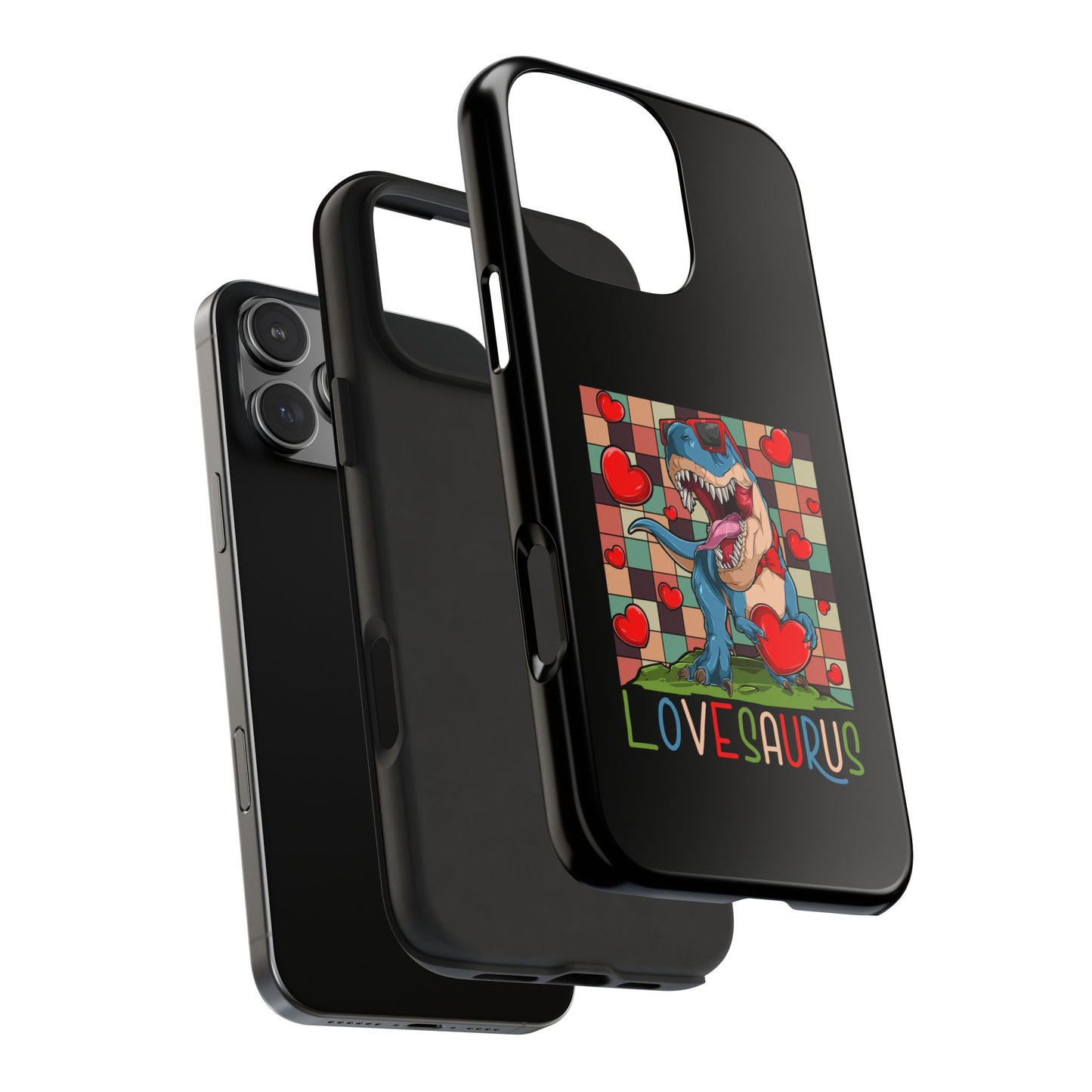 'Lovesaurus' Cute T-Rex Valentine Design - Tough Phone Case