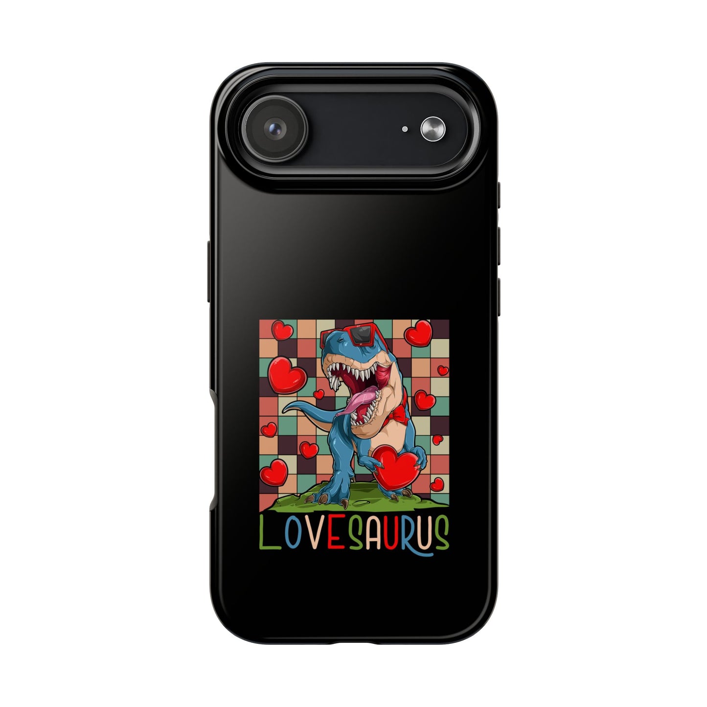 'Lovesaurus' Cute T-Rex Valentine Design - Tough Phone Case