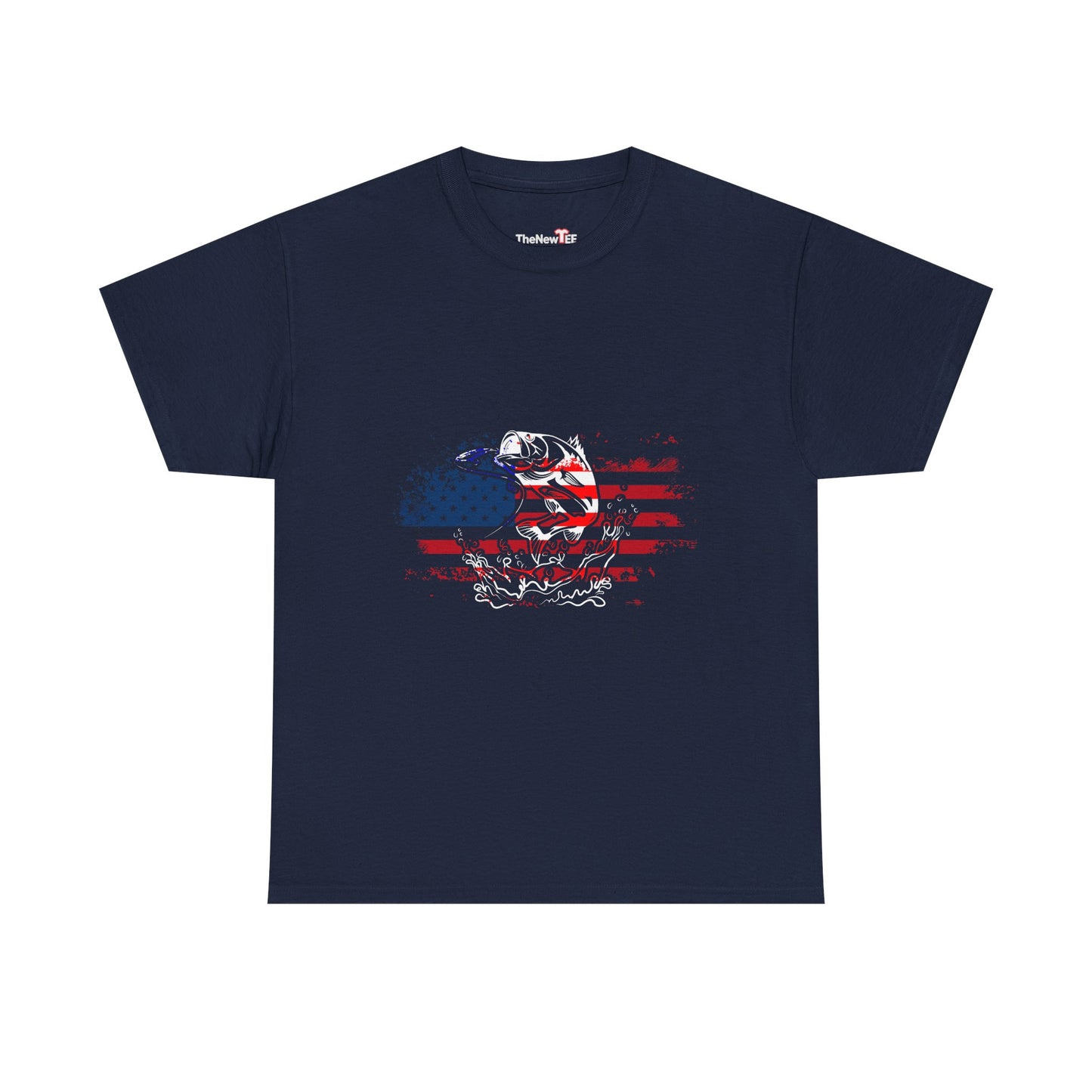 Fishing American Flag Vintage - Unisex T-Shirt