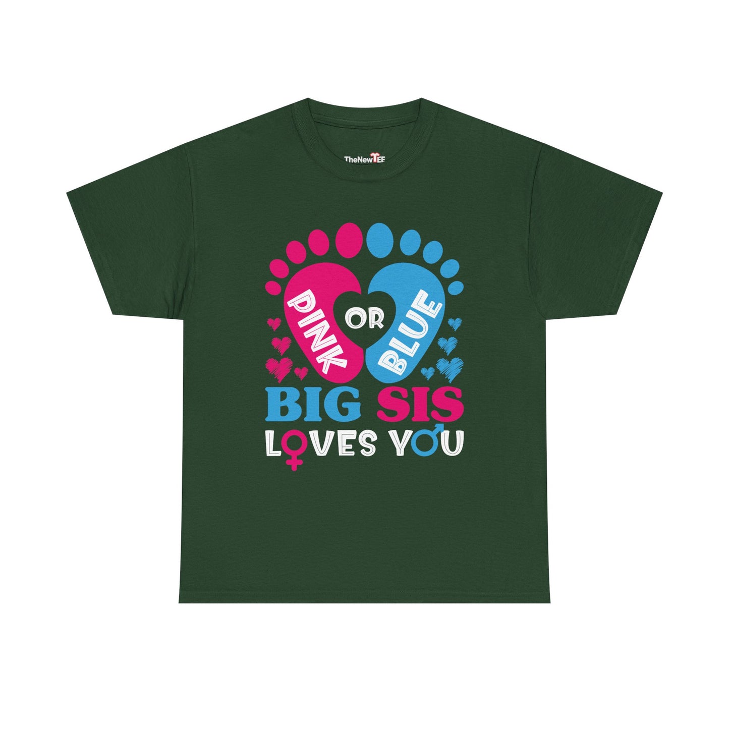 Big Sister Baby Shower Pink Blue - Unisex T-Shirt