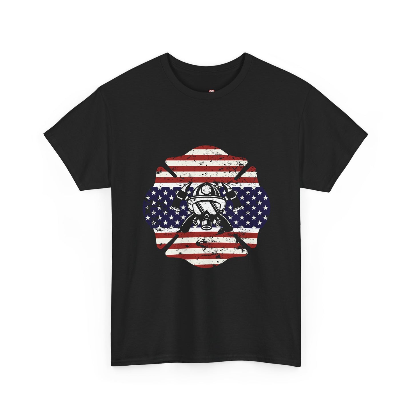American Flag Firefighter Usa United States Badge - Unisex T-Shirt