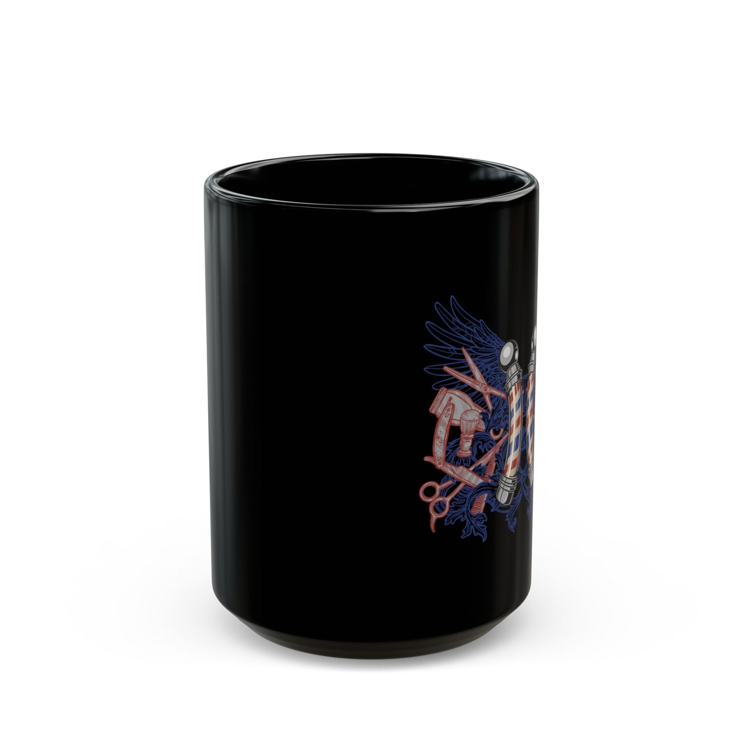 Funny Barber Gift For Men Barbershop Pole Tools Hairstylist - Black Mug