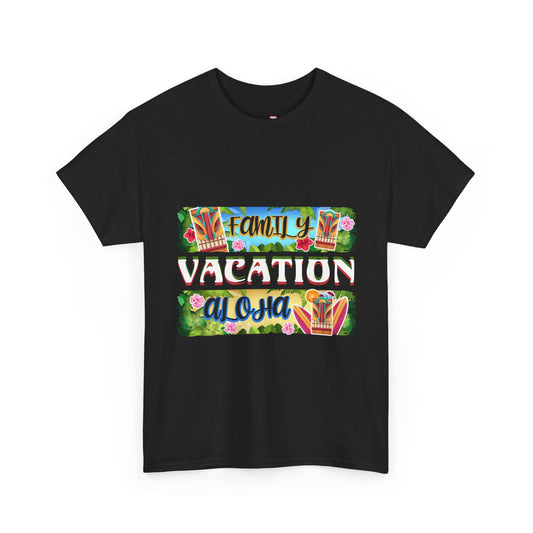 Family Vacation Aloha Tiki Tropical Beach Unisex Graphic T-Shirt