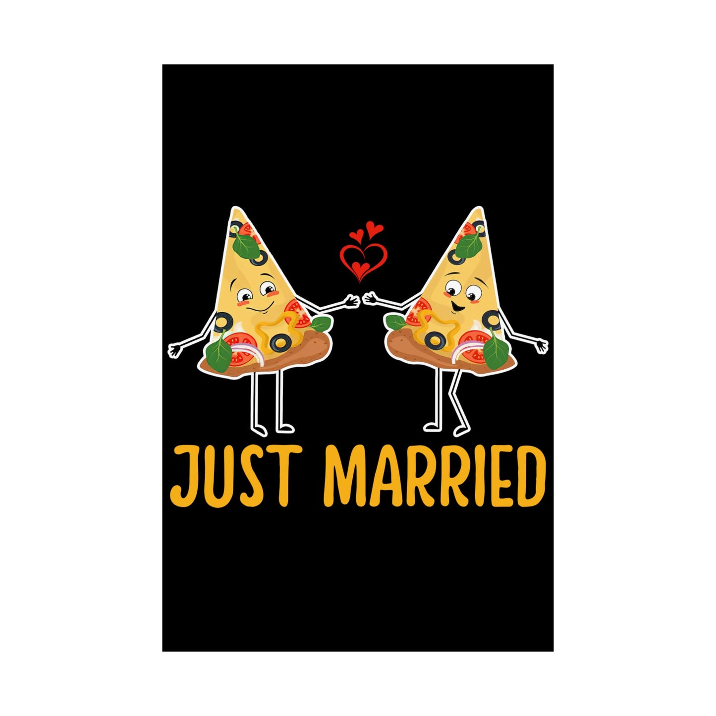 Just Married Pizza Slice - Wall Art