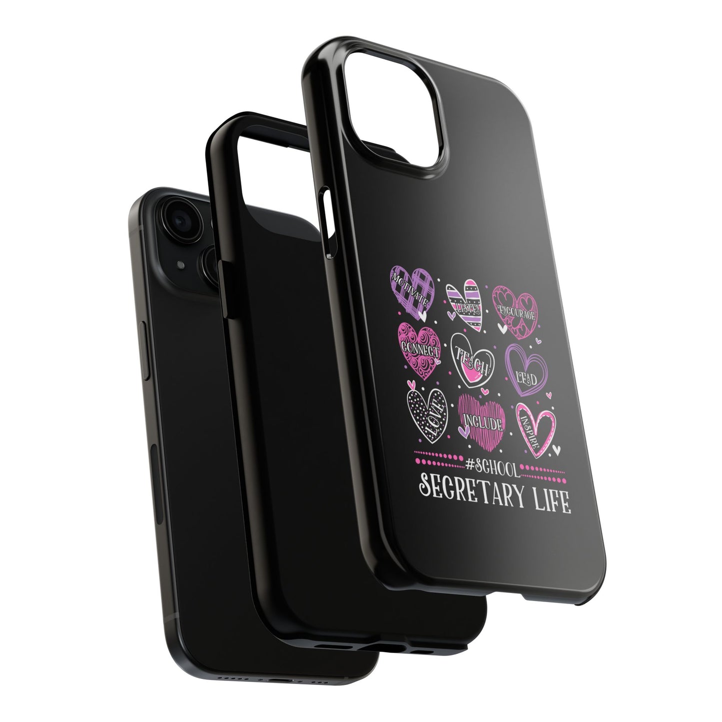 School Secretary Hearts Valentine Valentines Day - Tough Phone Case