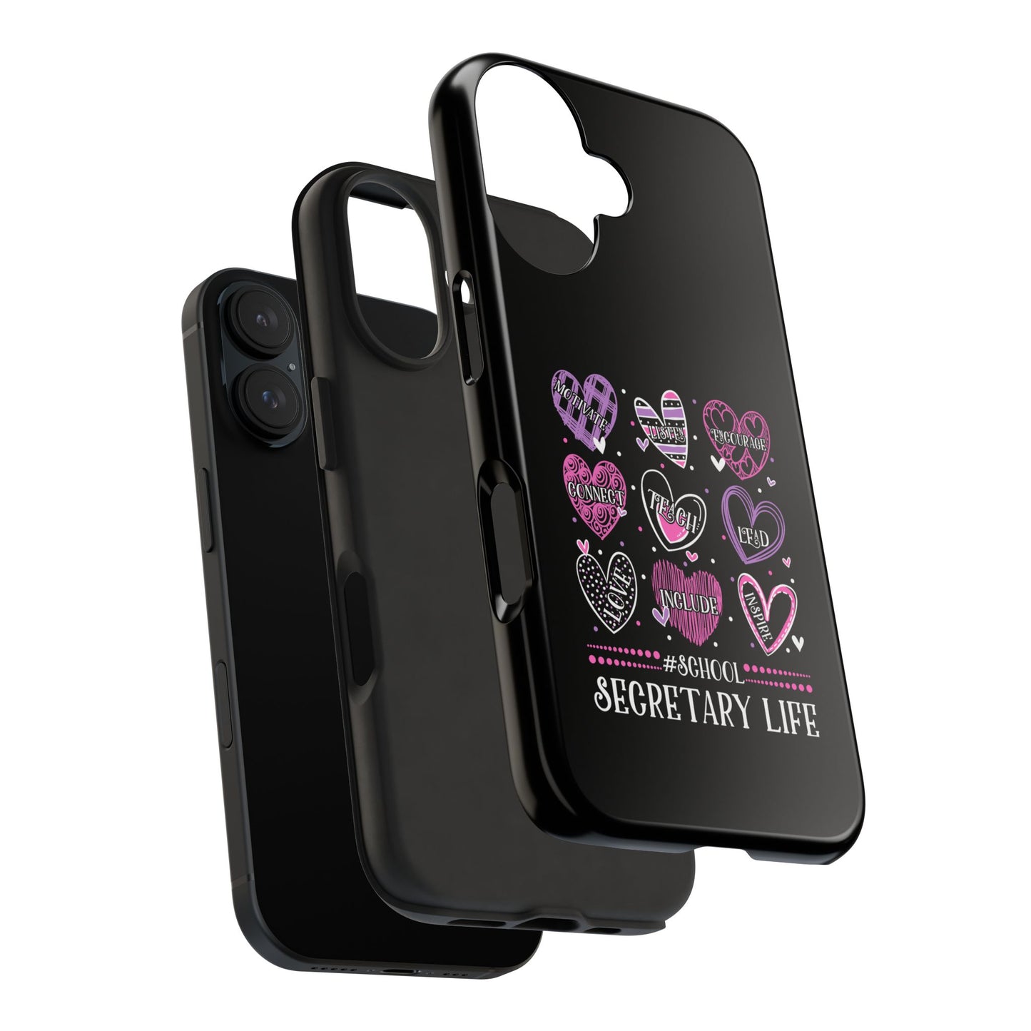 School Secretary Hearts Valentine Valentines Day - Tough Phone Case