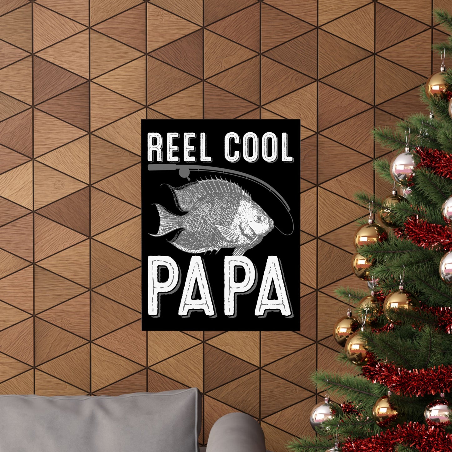 Fishing Reel Cool Papa Dad - Wall Art