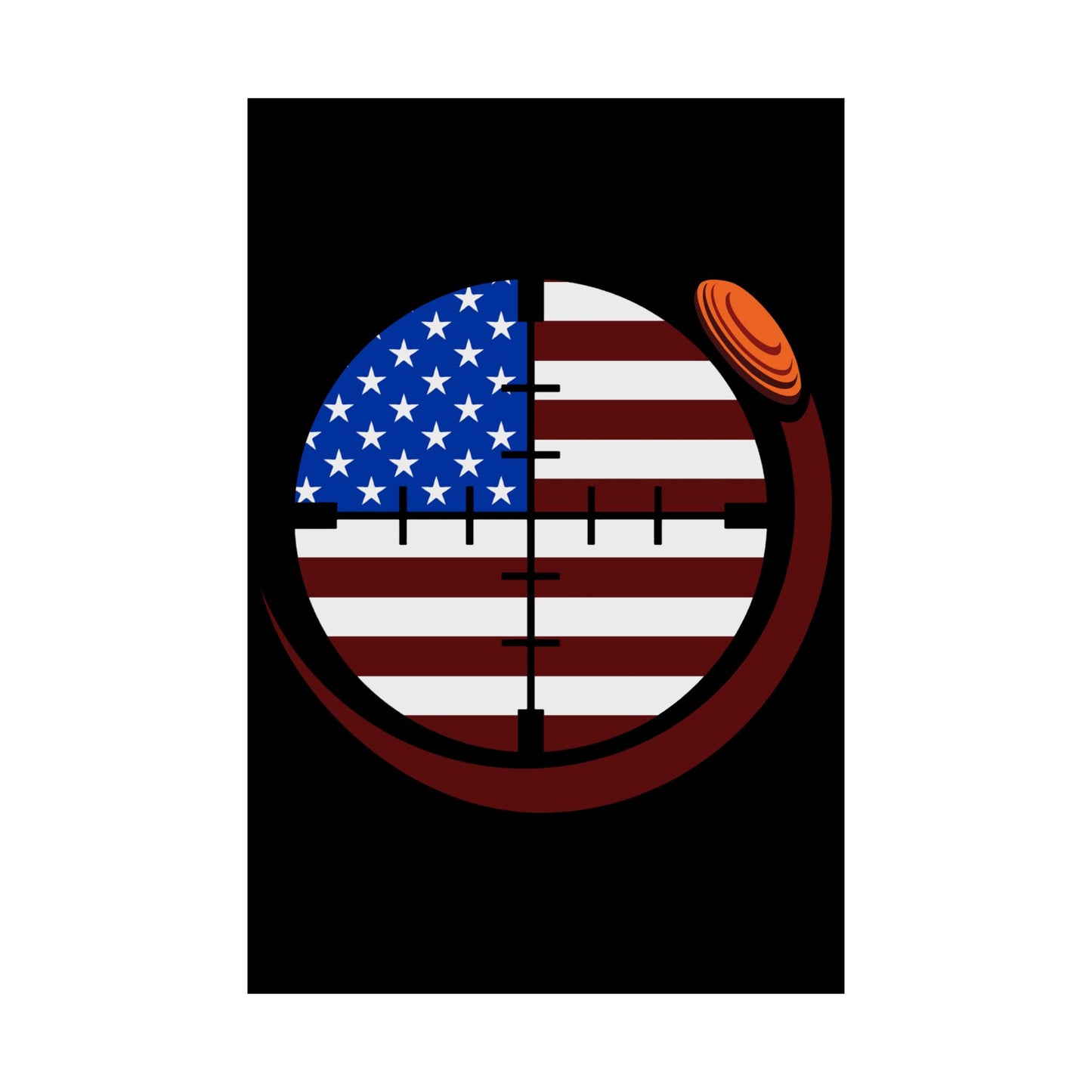 Retro Patriotic Skeet Trap Sporting Clays Shooting Sports - Wall Art
