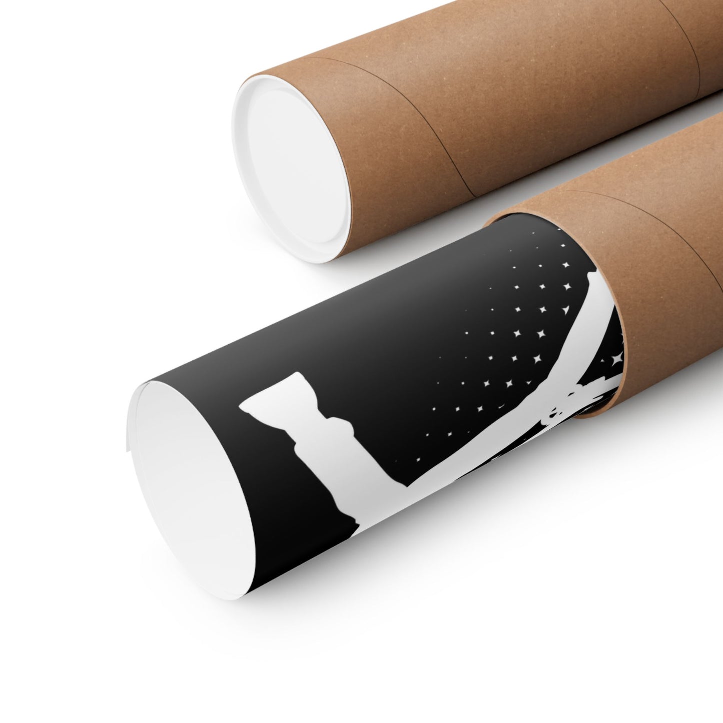 Scooter Stunt Silhouette Matte Poster — Extreme Freestyle Scooter Wall Art