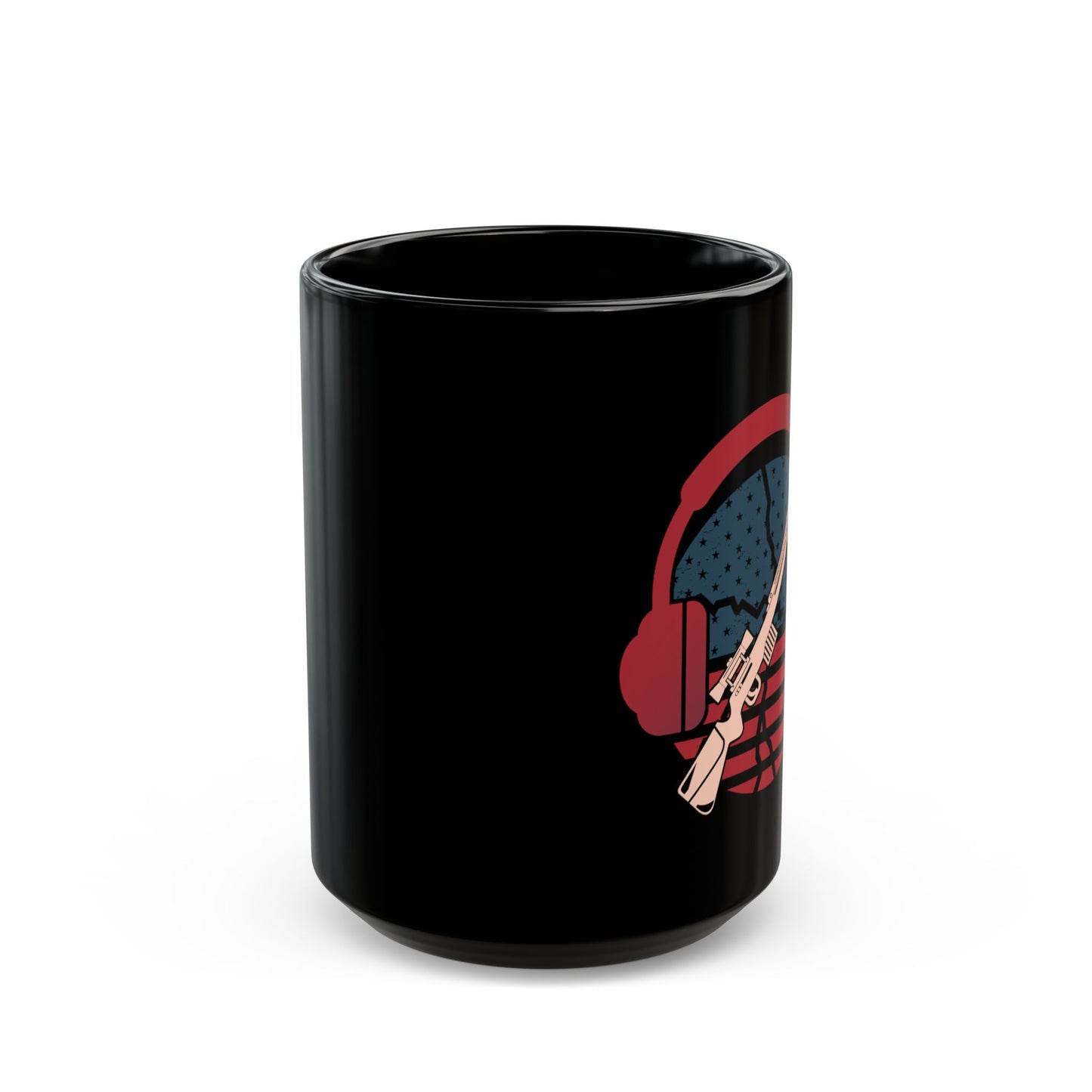 Retro Patriotic Skeet Trap Sporting Clays Shooting Sports - Black Mug