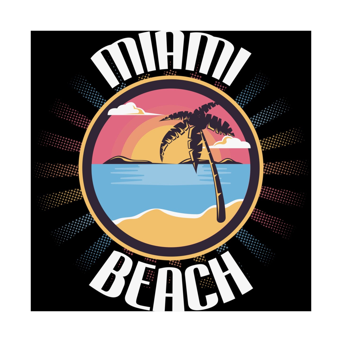 Miami Beach Vintage 70S Florida Summer - Wall Art