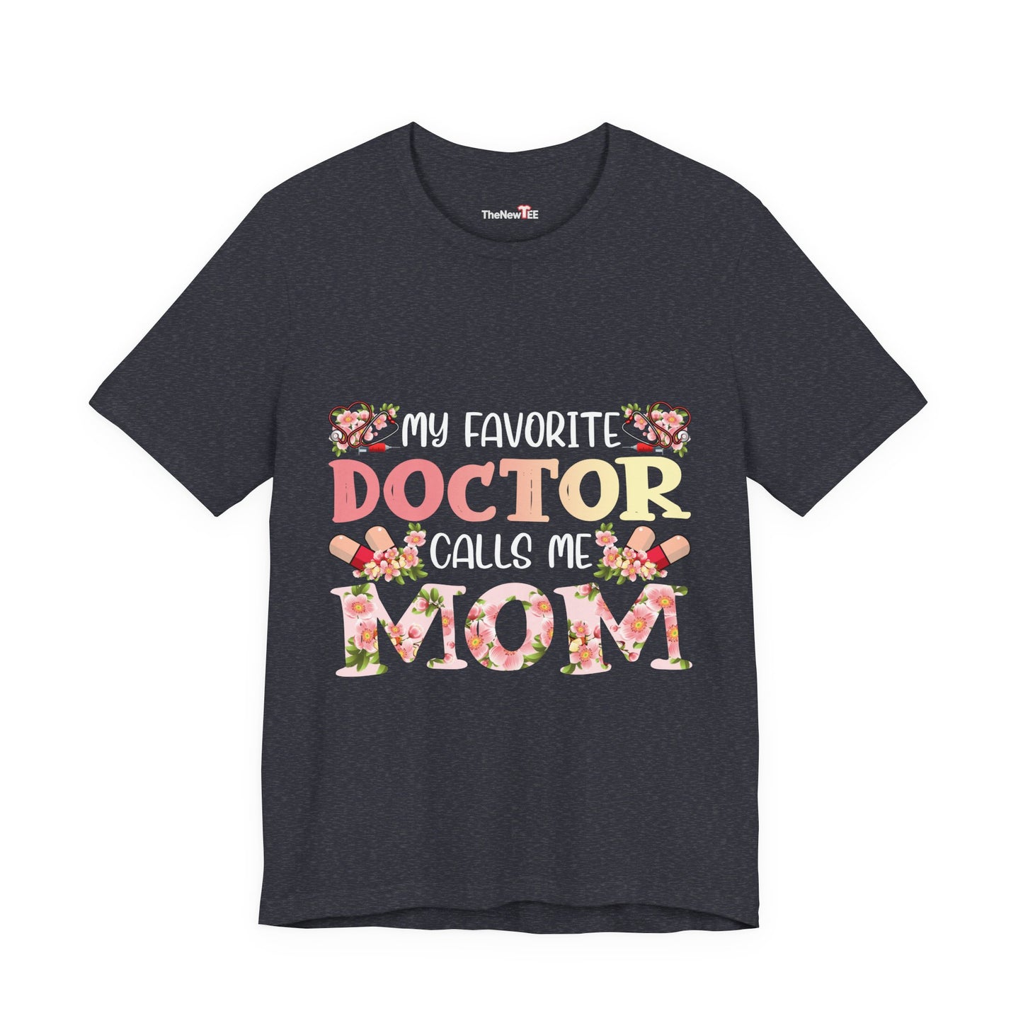 Doctor Mom Floral Healthcare Hero T-shirt