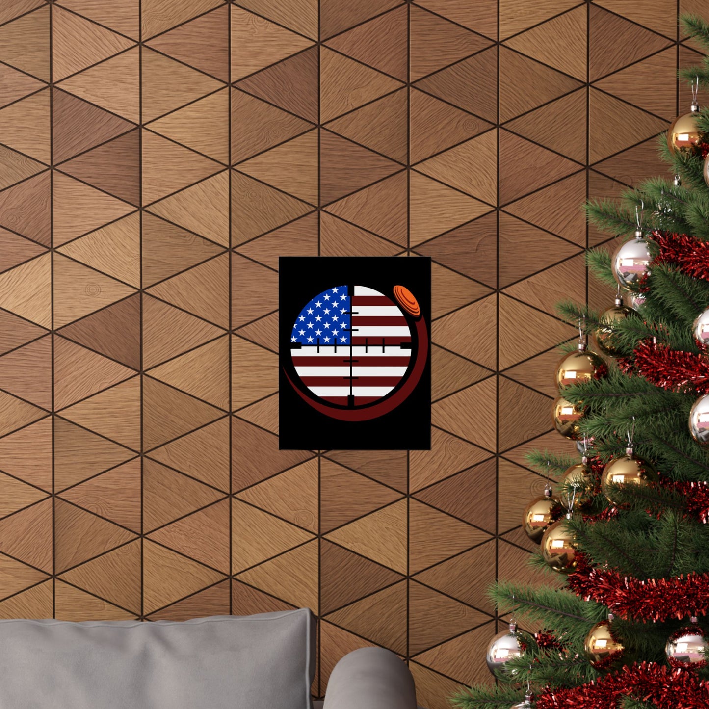 Retro Patriotic Skeet Trap Sporting Clays Shooting Sports - Wall Art