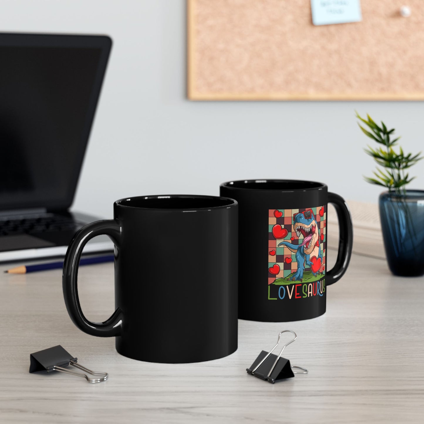 Zodiac Taurus Black Ceramic Mug – Colorful Retro Bull Design (11oz & 15oz)