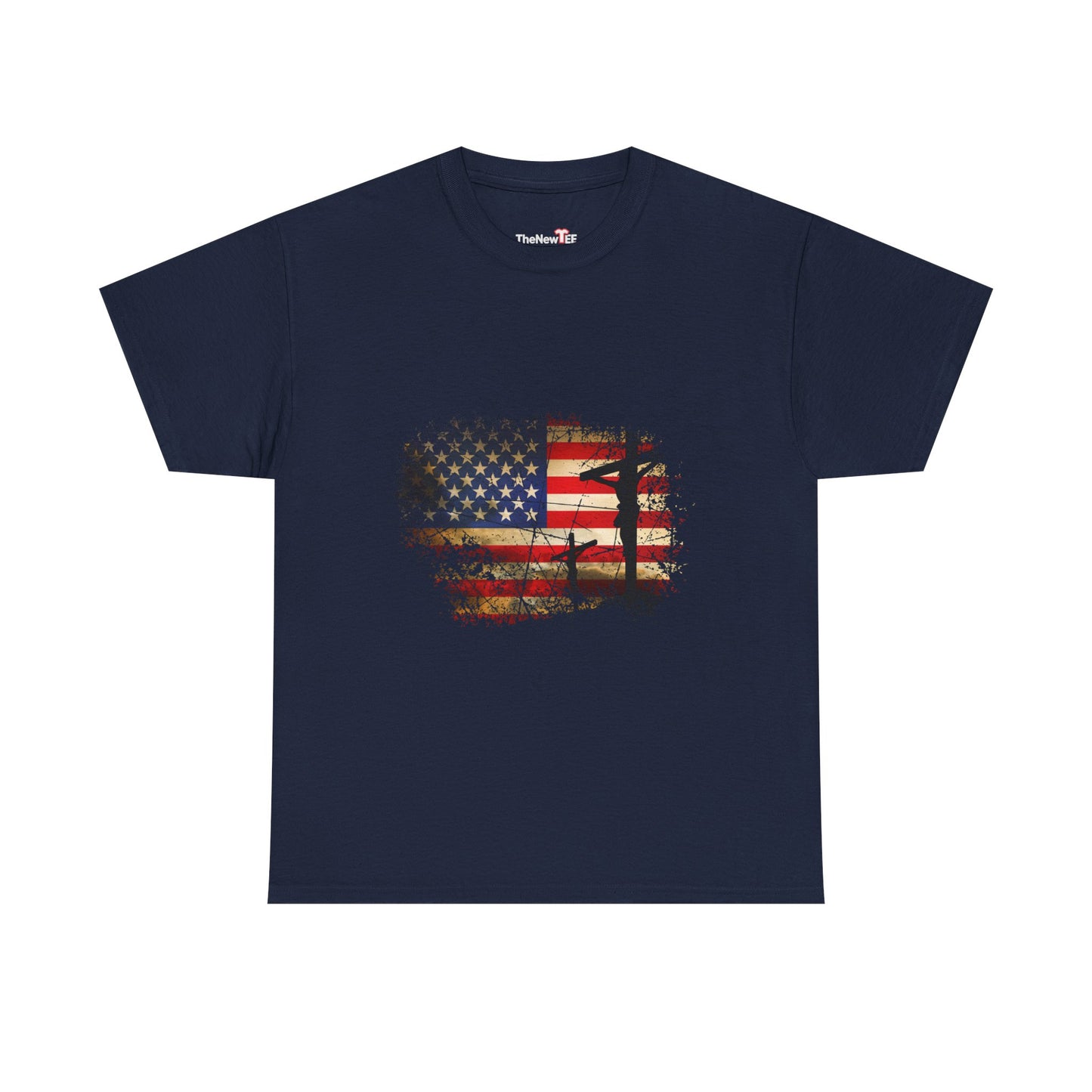 Cross Christ American Flag Pride Hand Christian Lover Gift - Unisex T-Shirt
