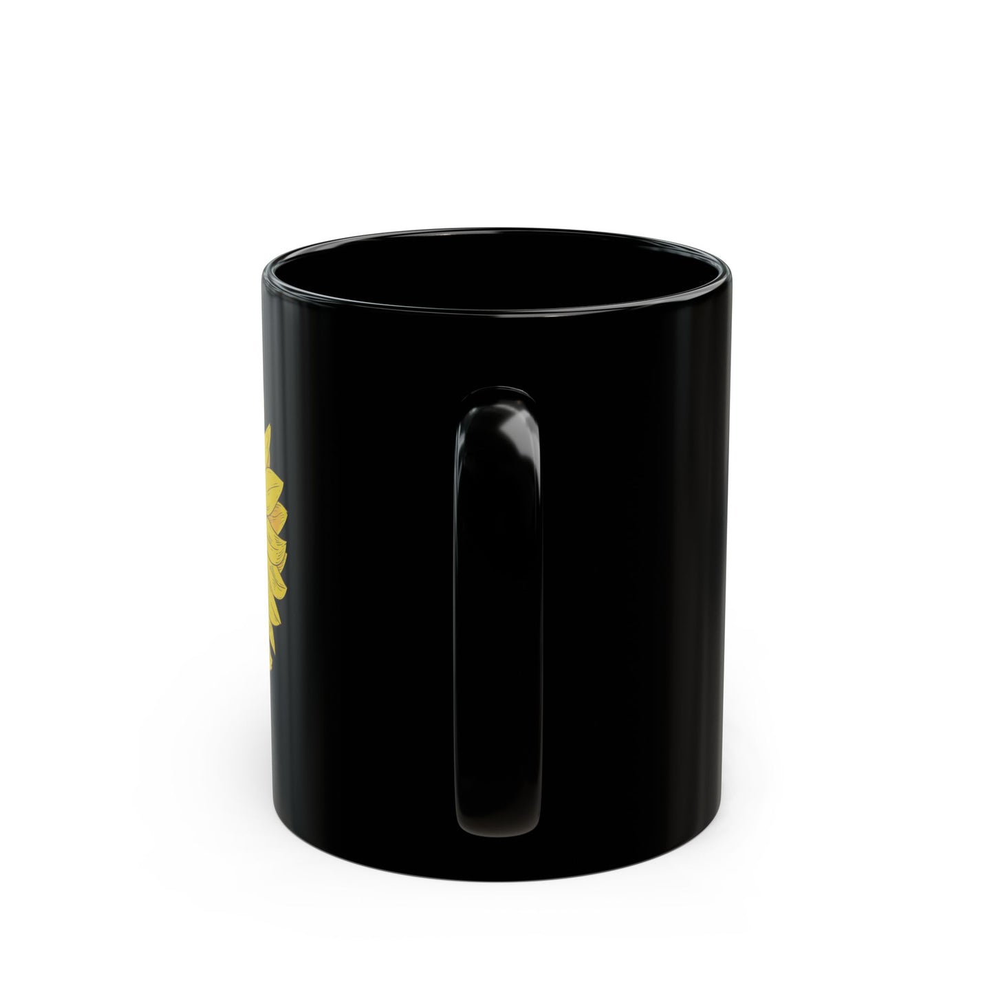 Peace Sign Bright Colorful Flower 60S 70S - Black Mug