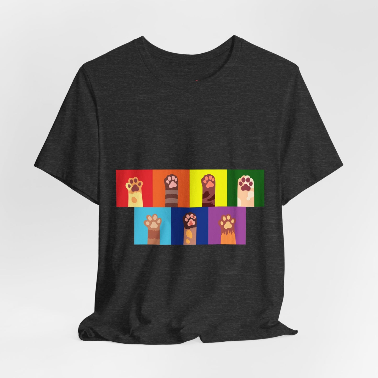 Cute Colorful Cat Paws Design TShirt