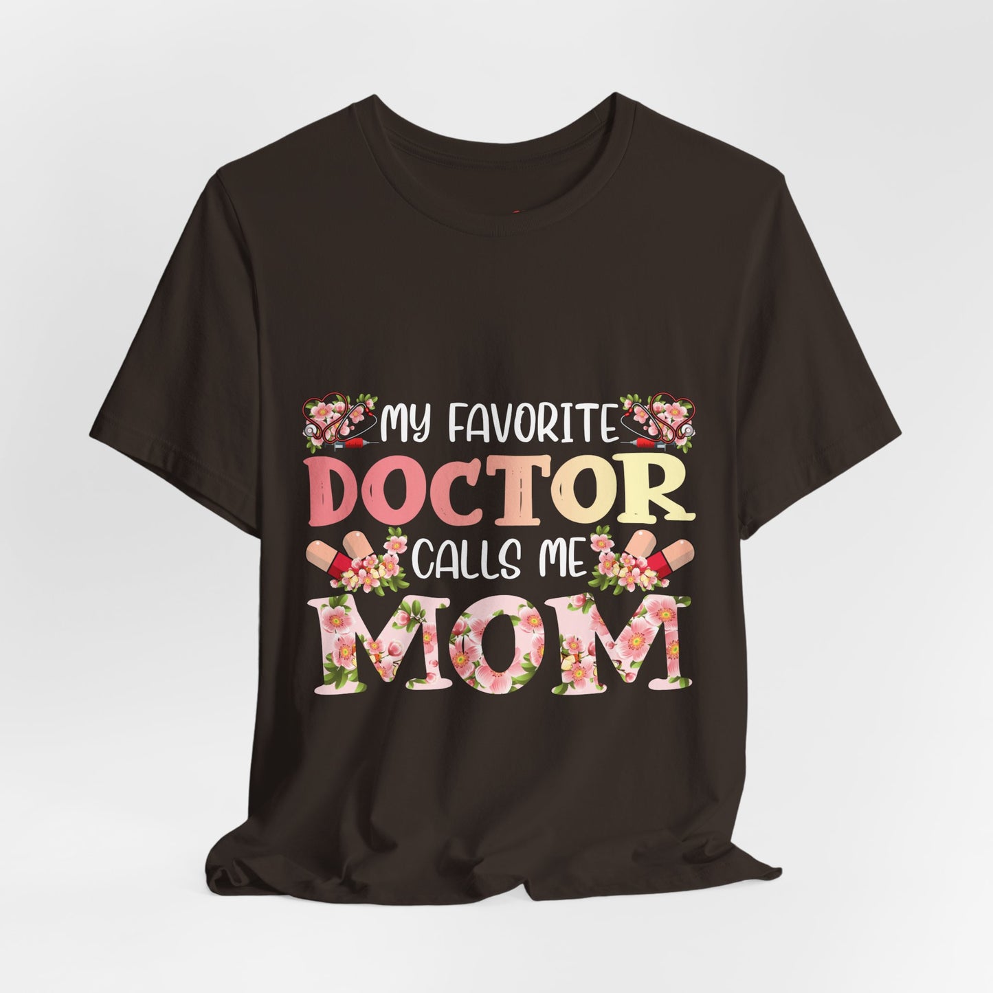 Doctor Mom Floral Healthcare Hero T-shirt