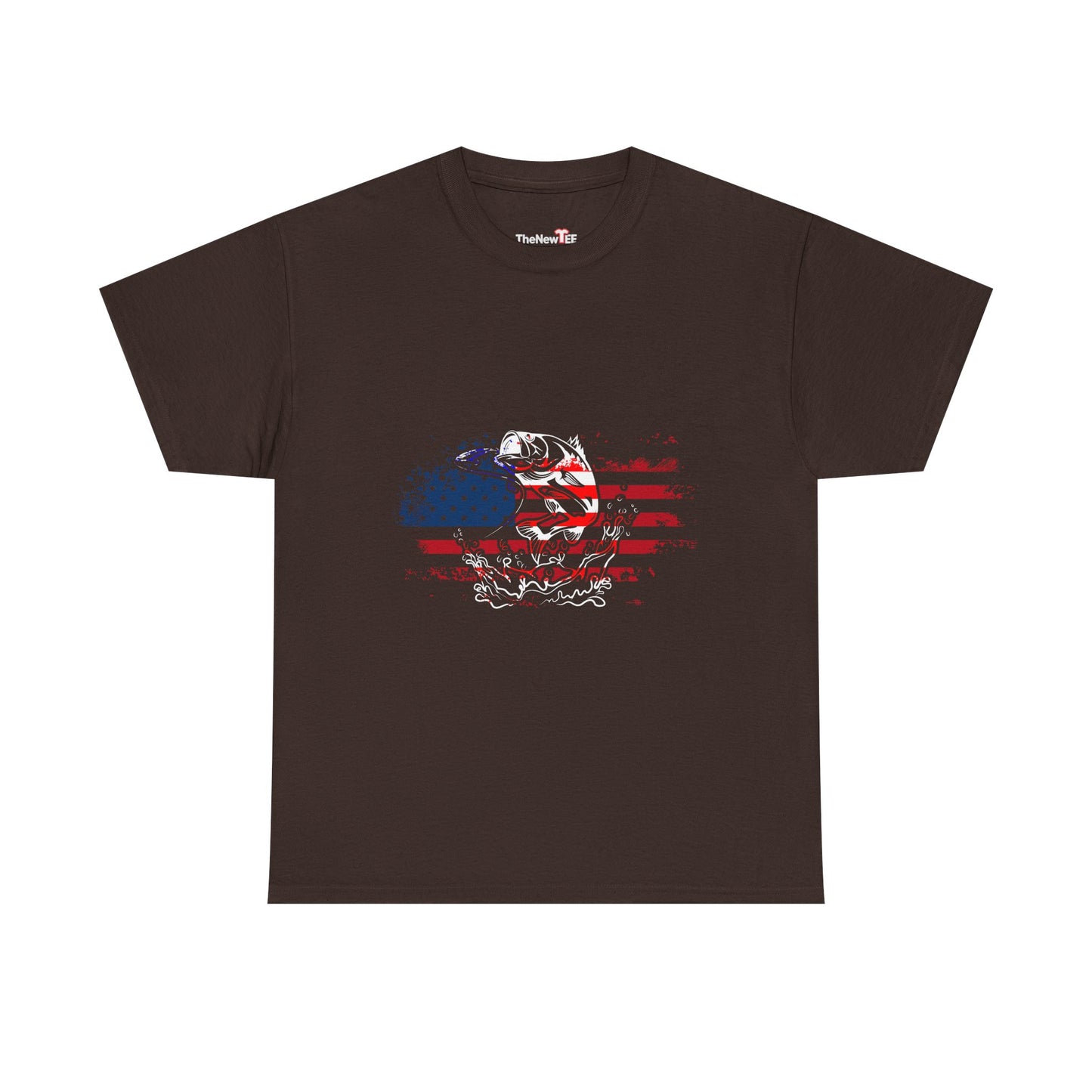 Fishing American Flag Vintage - Unisex T-Shirt