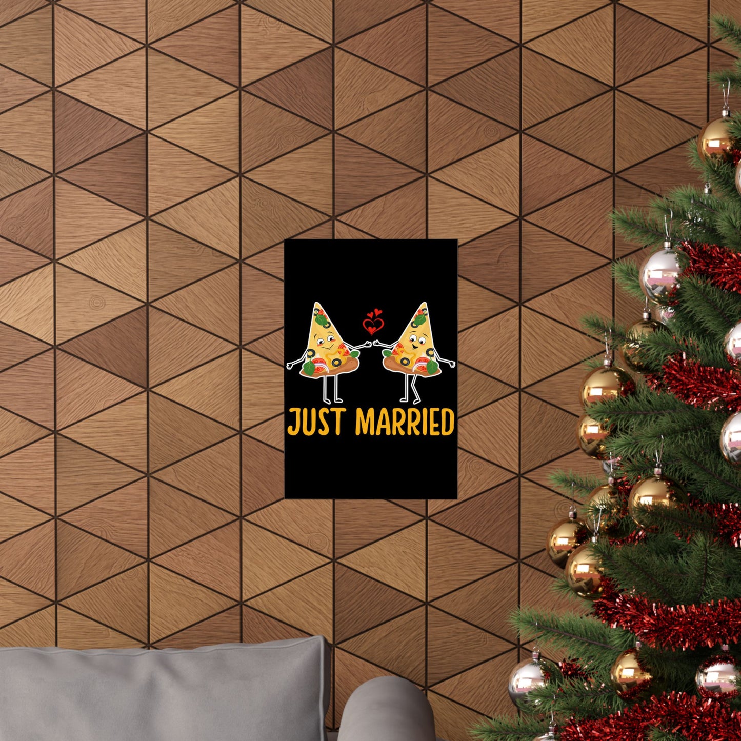 Just Married Pizza Slice - Wall Art