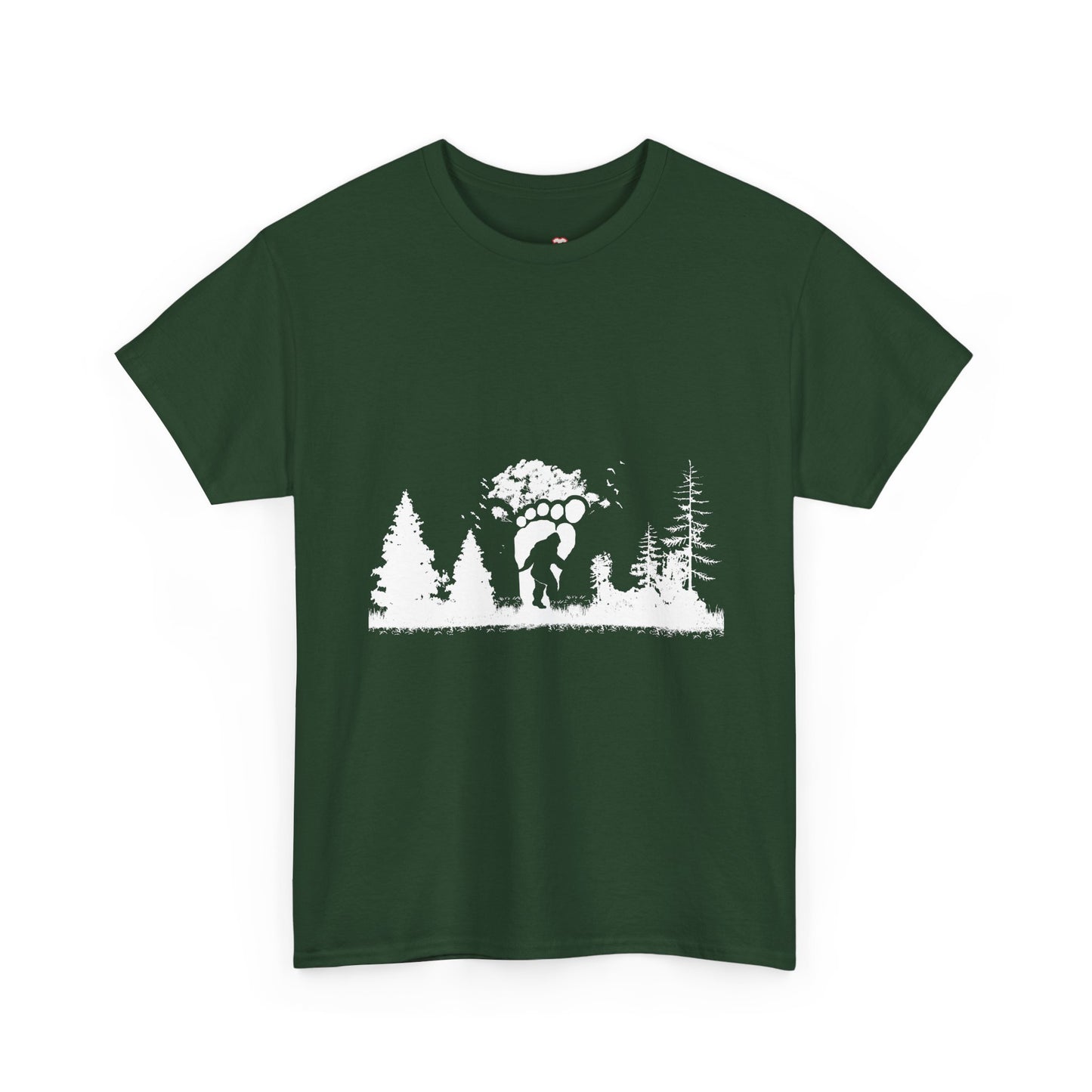 Bigfoot In The Forest Hiding At Night Full Moon Trees Nature - Unisex T-Shirt