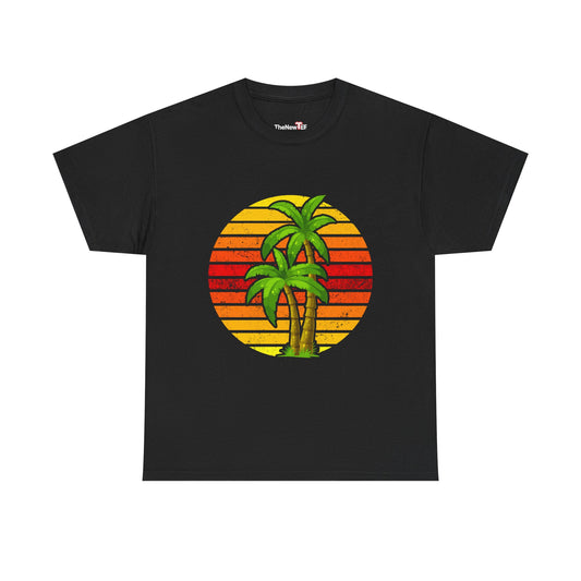 Palm Tree Shirt Tropical Beach Vintage Retro Style 70S 80S - Unisex T-Shirt