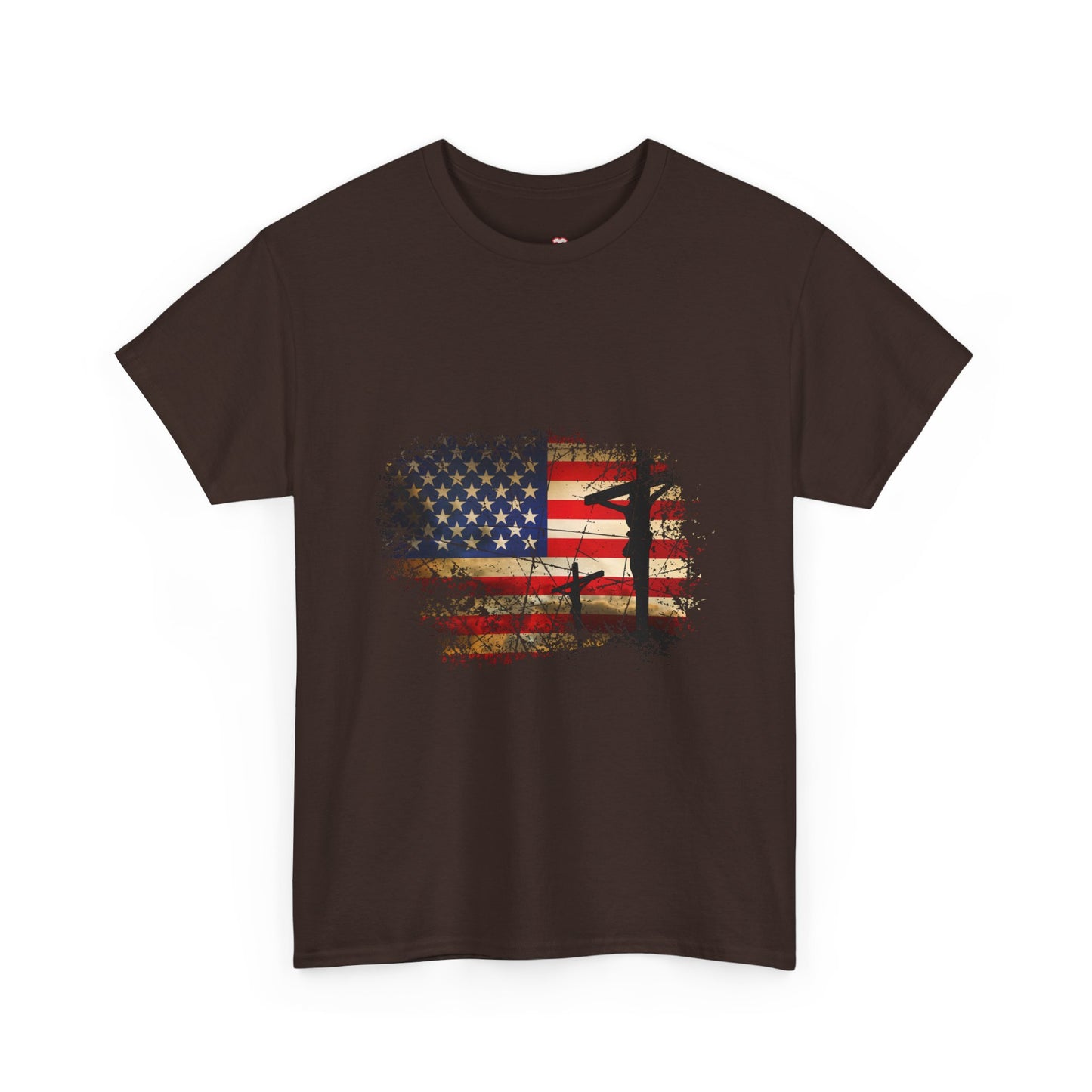 Cross Christ American Flag Pride Hand Christian Lover Gift - Unisex T-Shirt