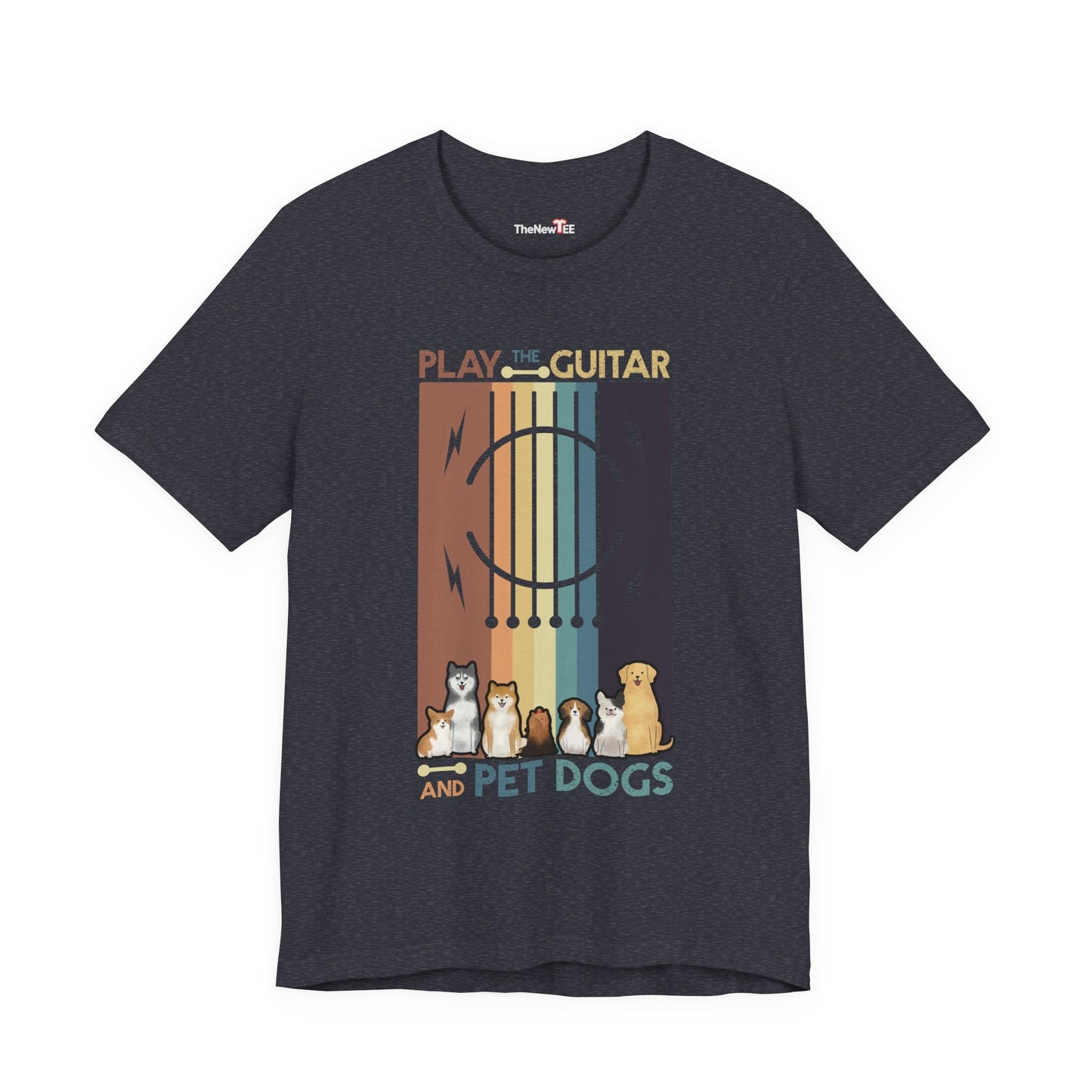 Retro Guitar Player Saying Dog Owner Guitarist I Pet Dogs T-shirt