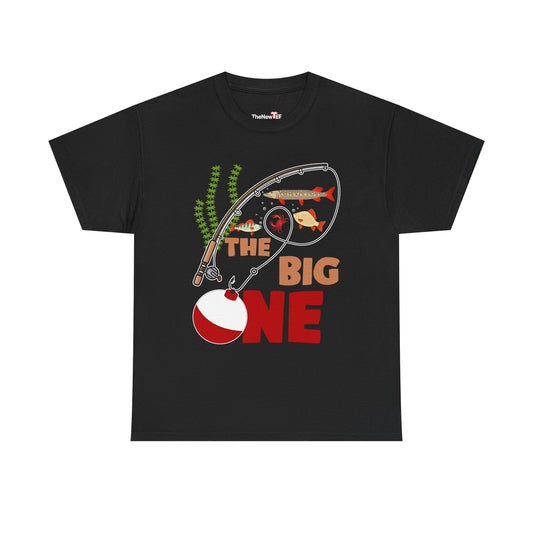 Kids Fishing The Big One Year 1St First Birthday Little Fisherman - Unisex T-Shirt
