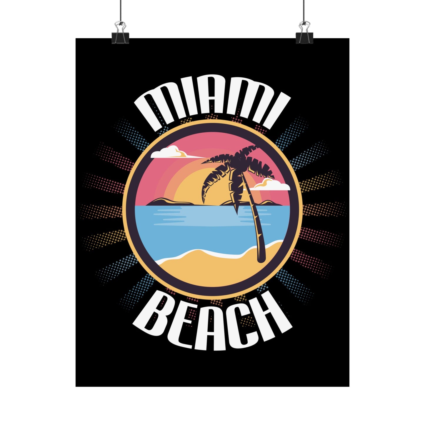 Miami Beach Vintage 70S Florida Summer - Wall Art