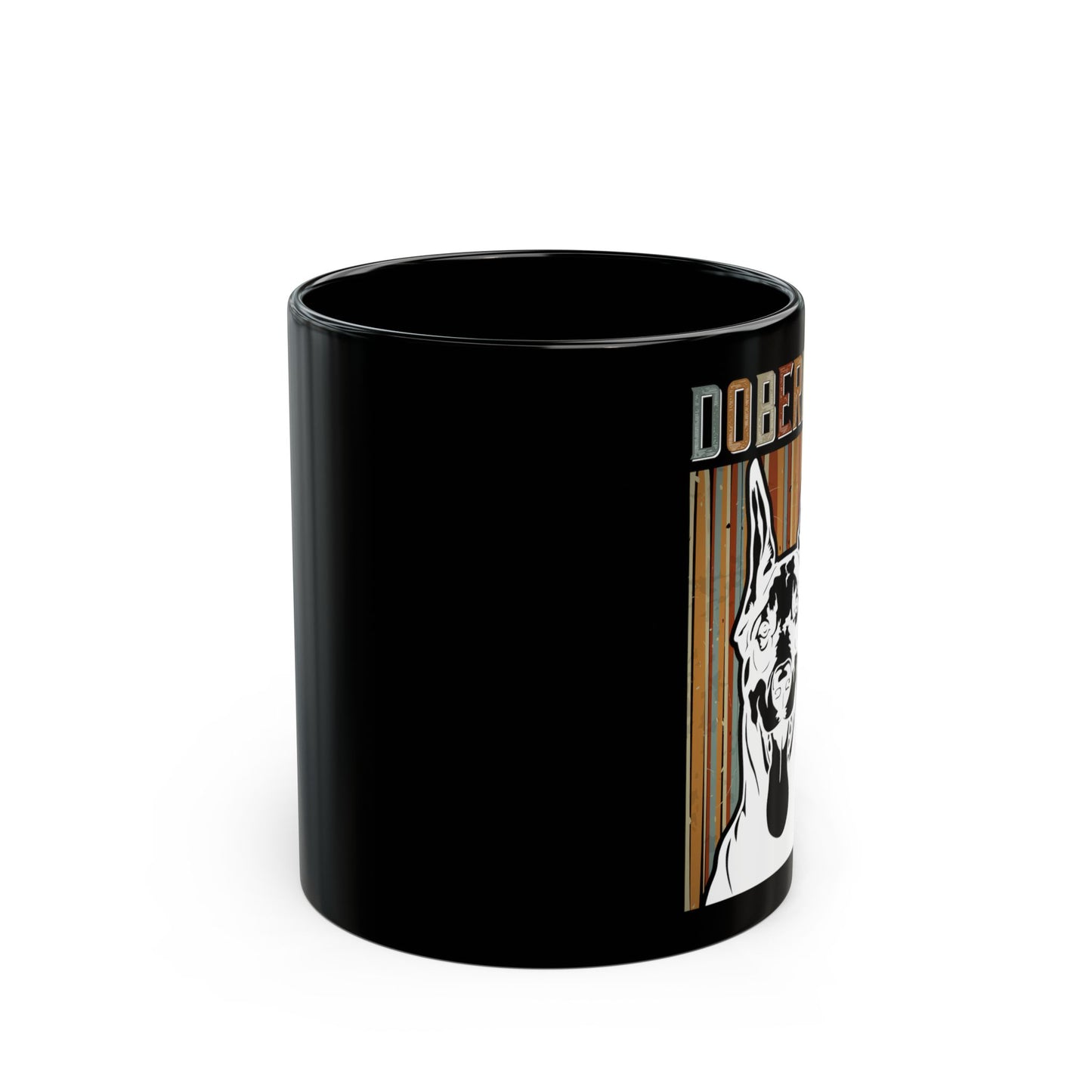 Doberman Vintage Retro Doberman Dog - Black Mug