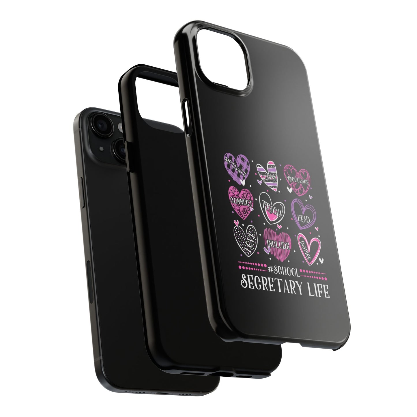 School Secretary Hearts Valentine Valentines Day - Tough Phone Case