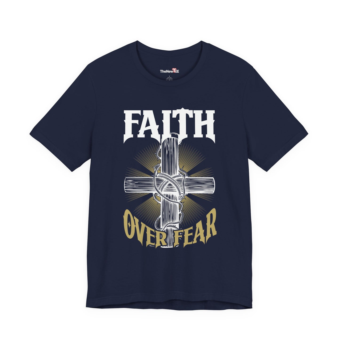 Faith Over Fear T-Shirt — Christian Cross Inspirational Tee