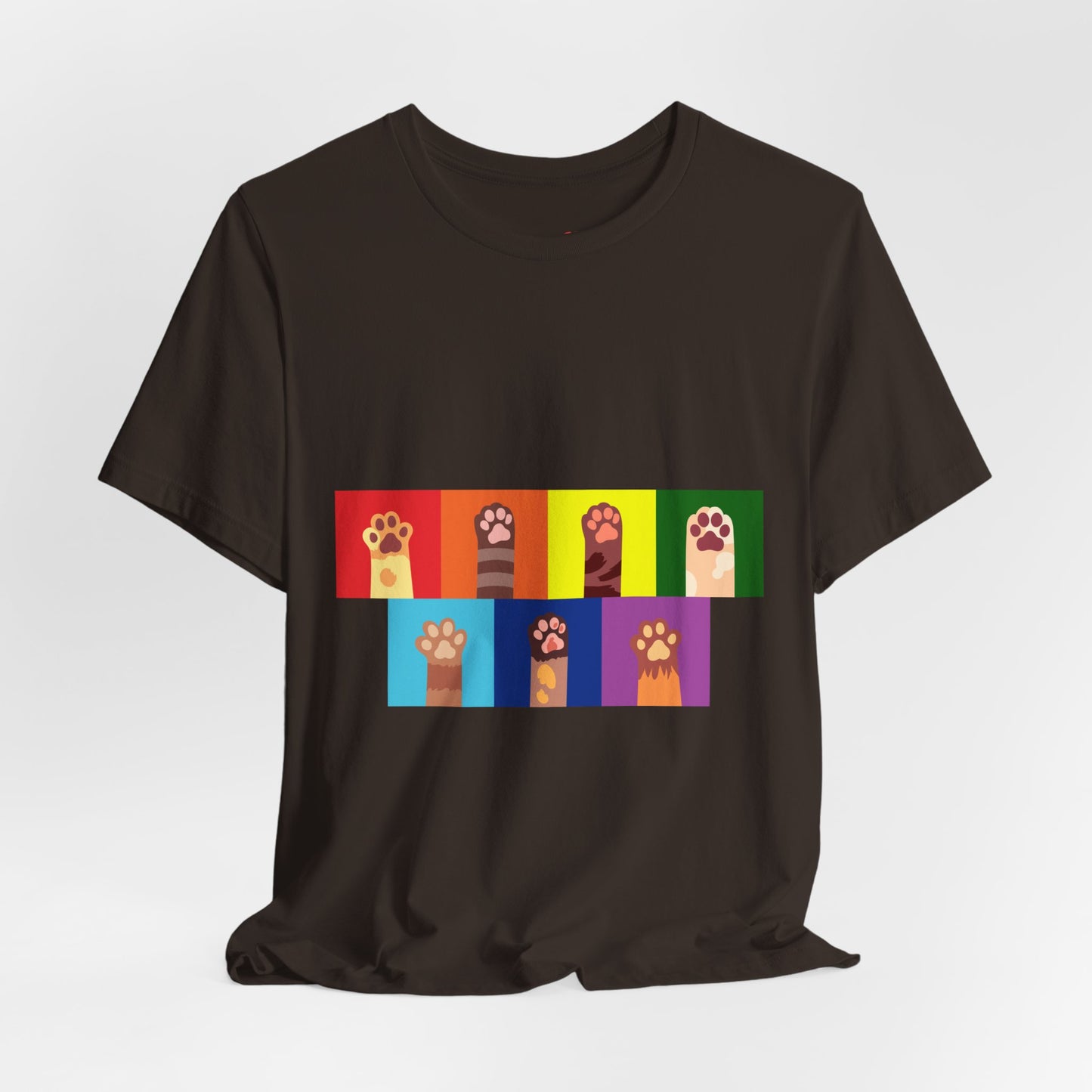 Cute Colorful Cat Paws Design TShirt