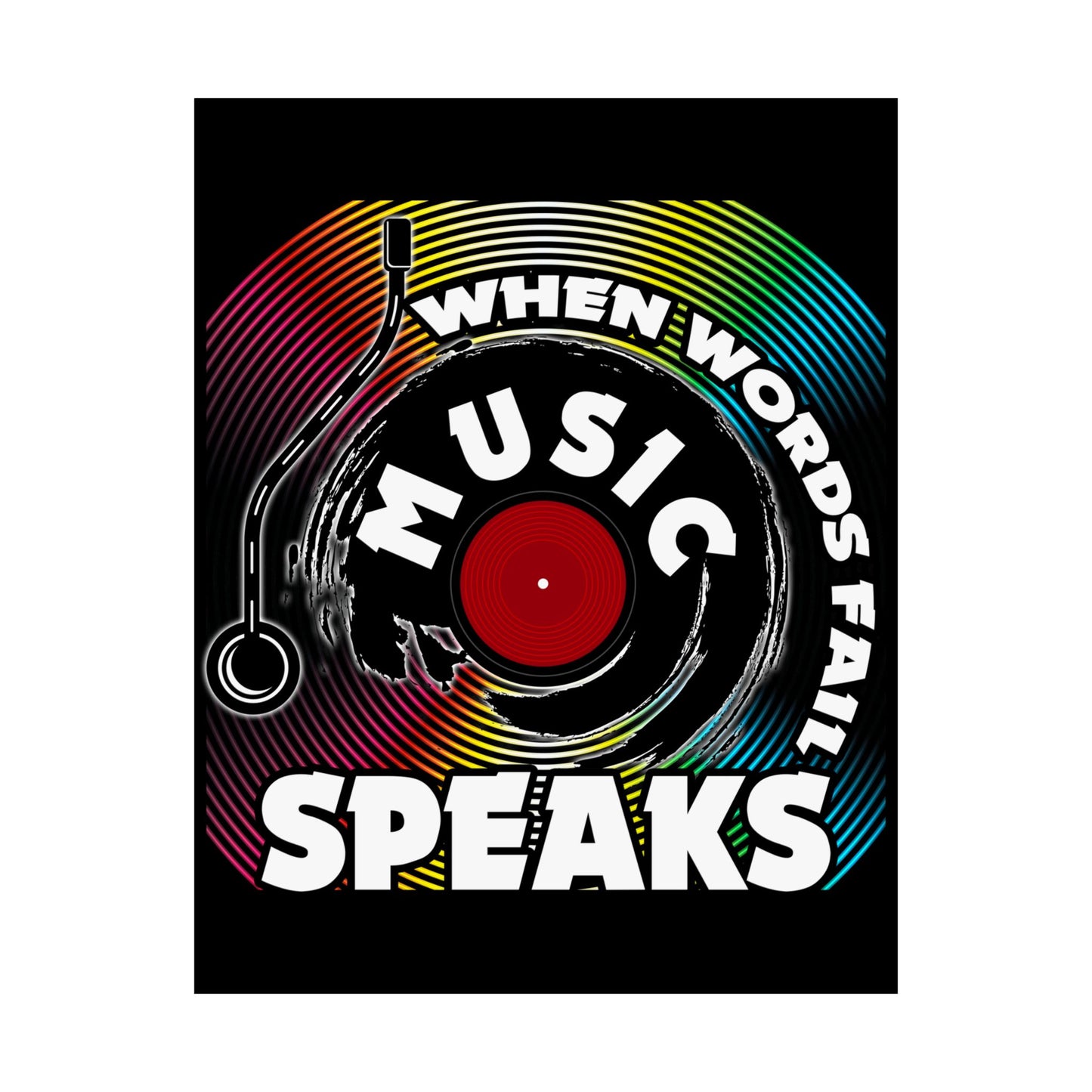 When Words Fail Music Speaks Musician Singer Feeling Song - Wall Art