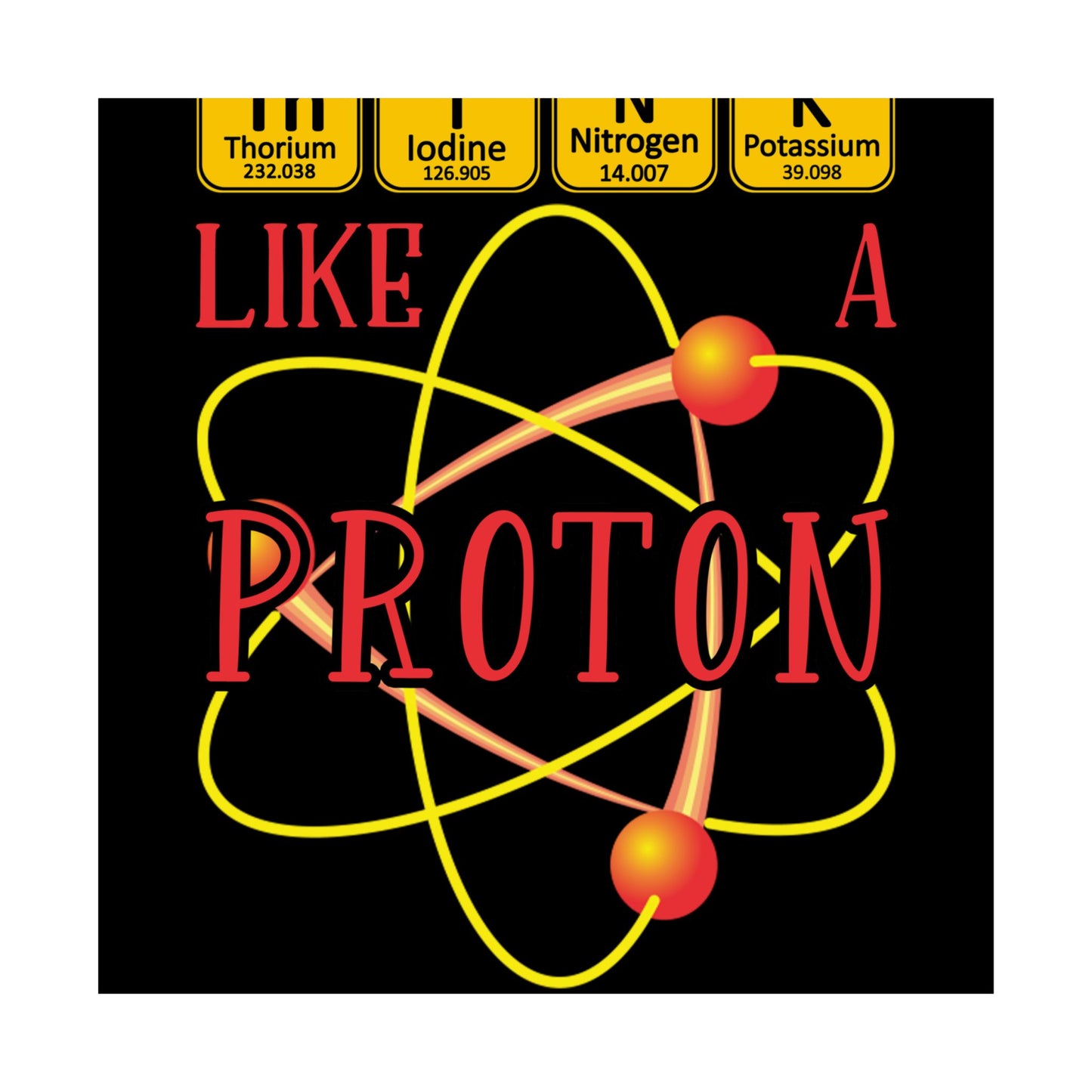 Think Like A Proton And Stay Positive Funny Science - Wall Art