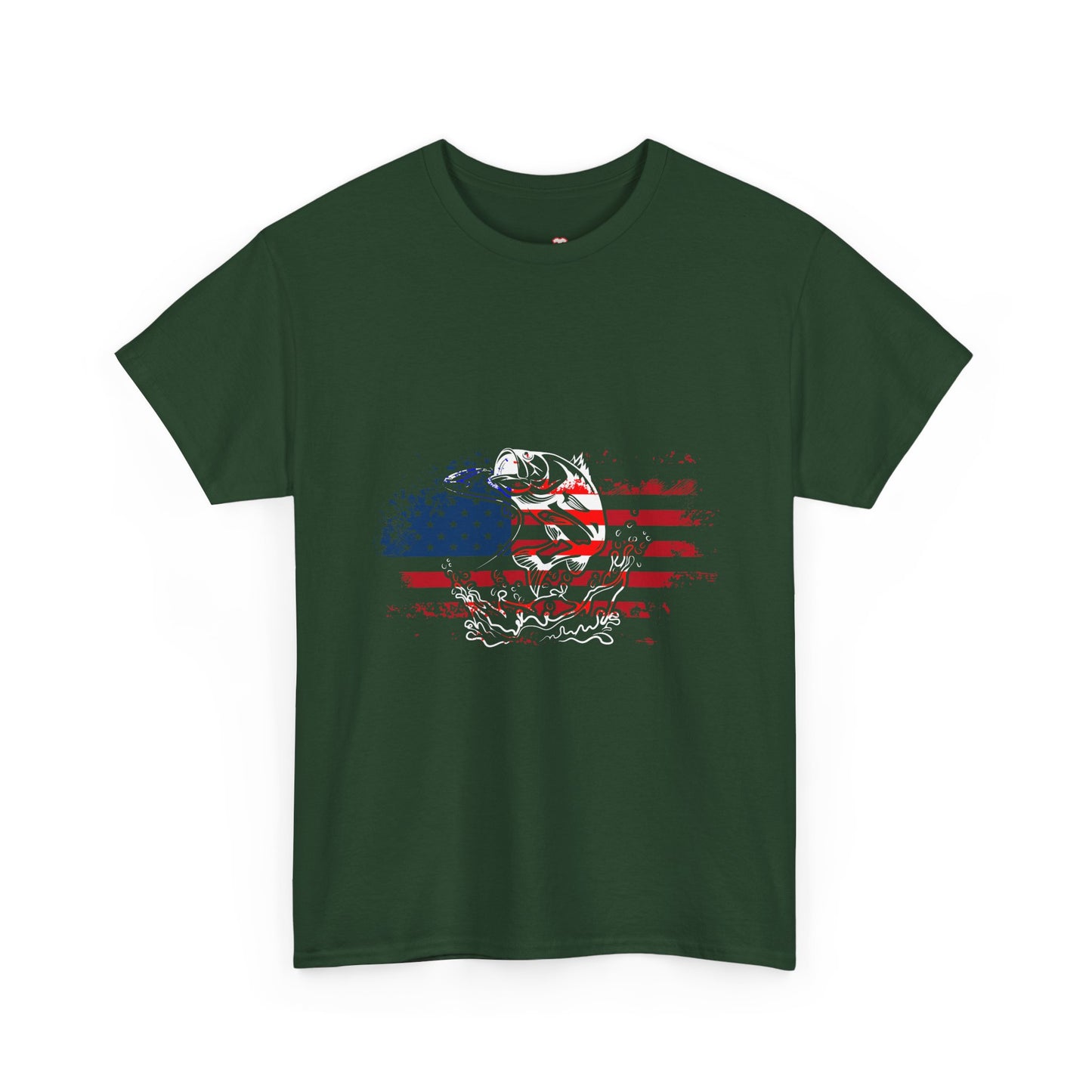 Fishing American Flag Vintage - Unisex T-Shirt