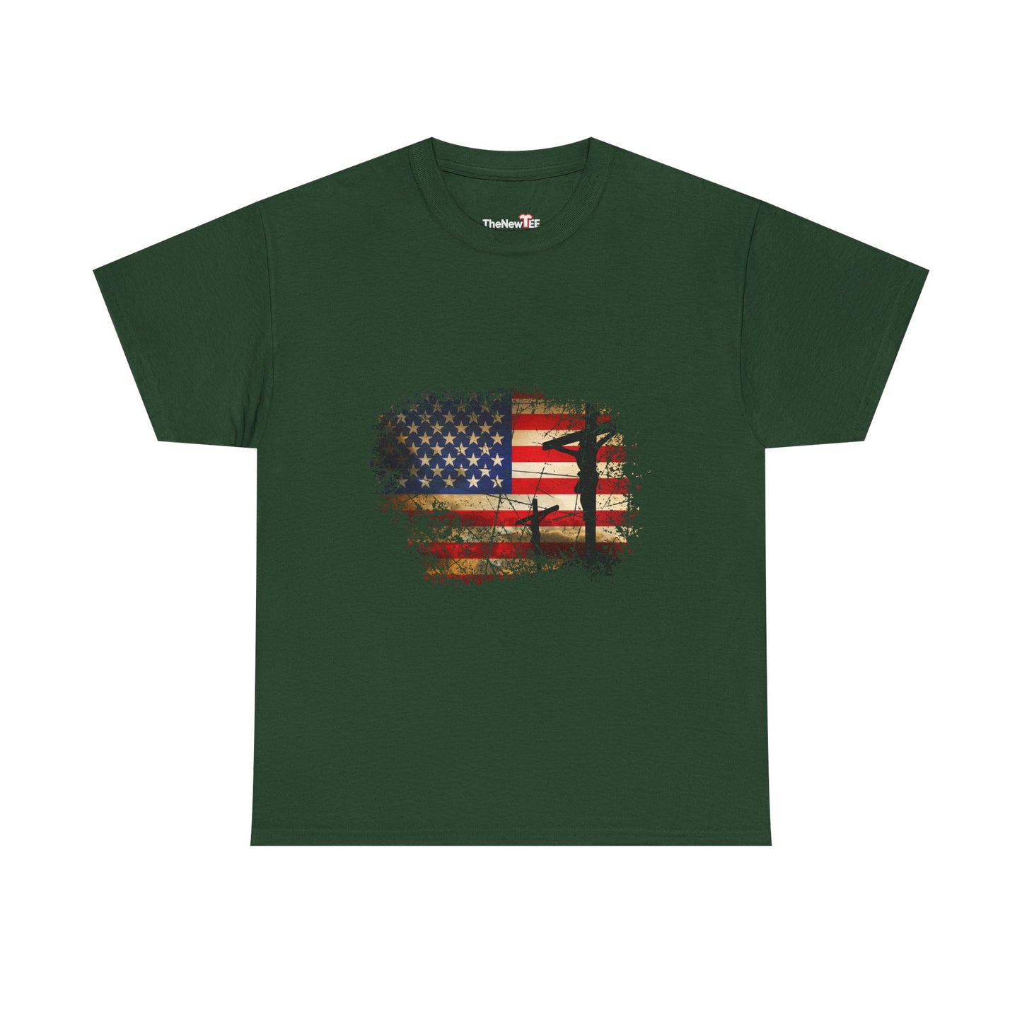 Cross Christ American Flag Pride Hand Christian Lover Gift - Unisex T-Shirt